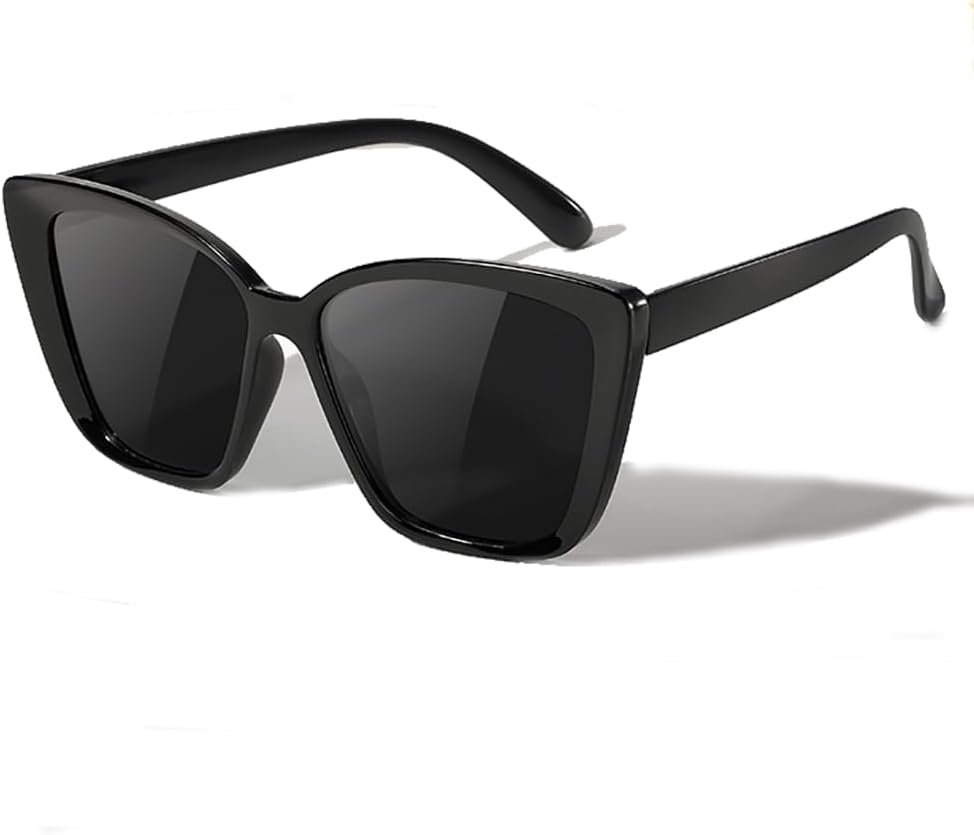 Large Cat Eye Sunglasses Chic Wide Frame Retro Oversized Shades Women Sunglasses