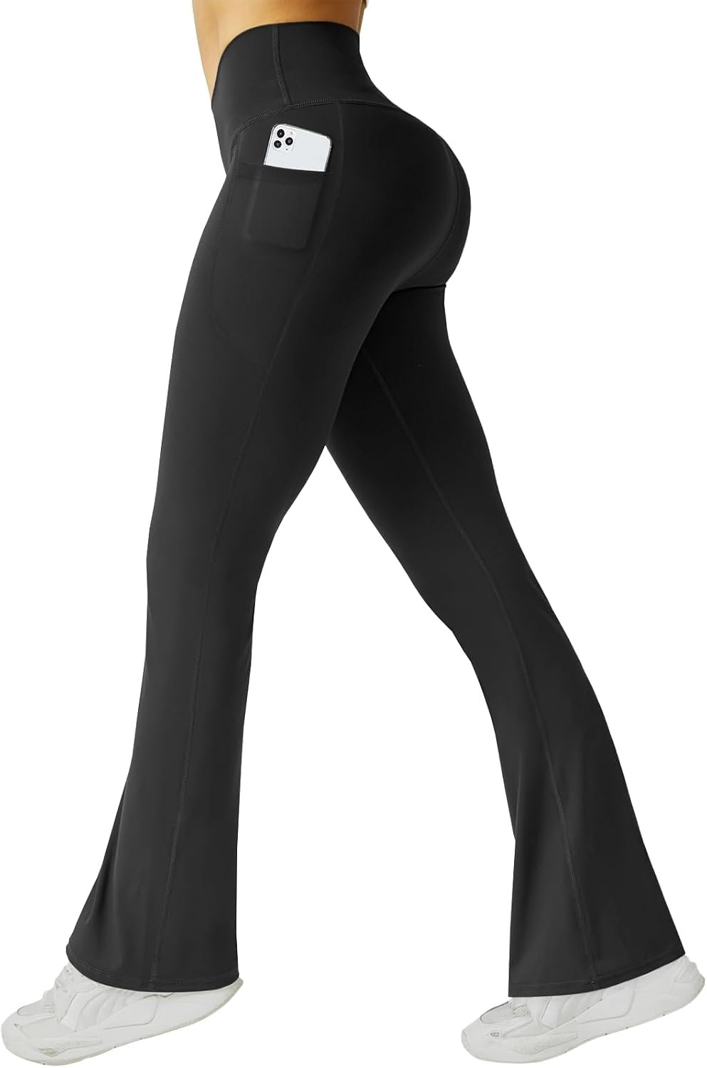 FireSwan Women’s Flare Yoga Pants with Pockets High Waist Flared Leggings Bootcut Gym Workout Pants Tummy Control