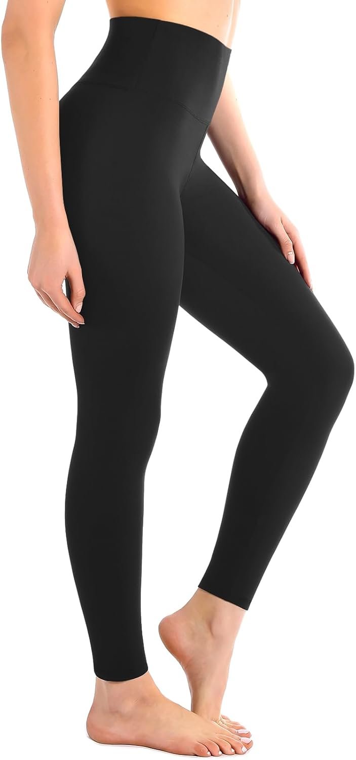 Leafigure High Waisted Leggings for Women- Soft No See-Through Yoga Pants for Gym Workout Running