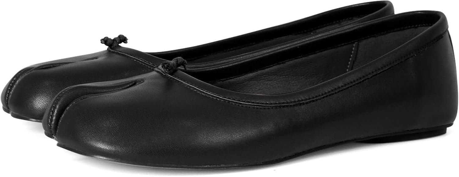 VBDB Tabi Ballet Flats Shoes for Women Rounde Toe Wide Width Split Toe Low Heel Comfortable Flats Shoes