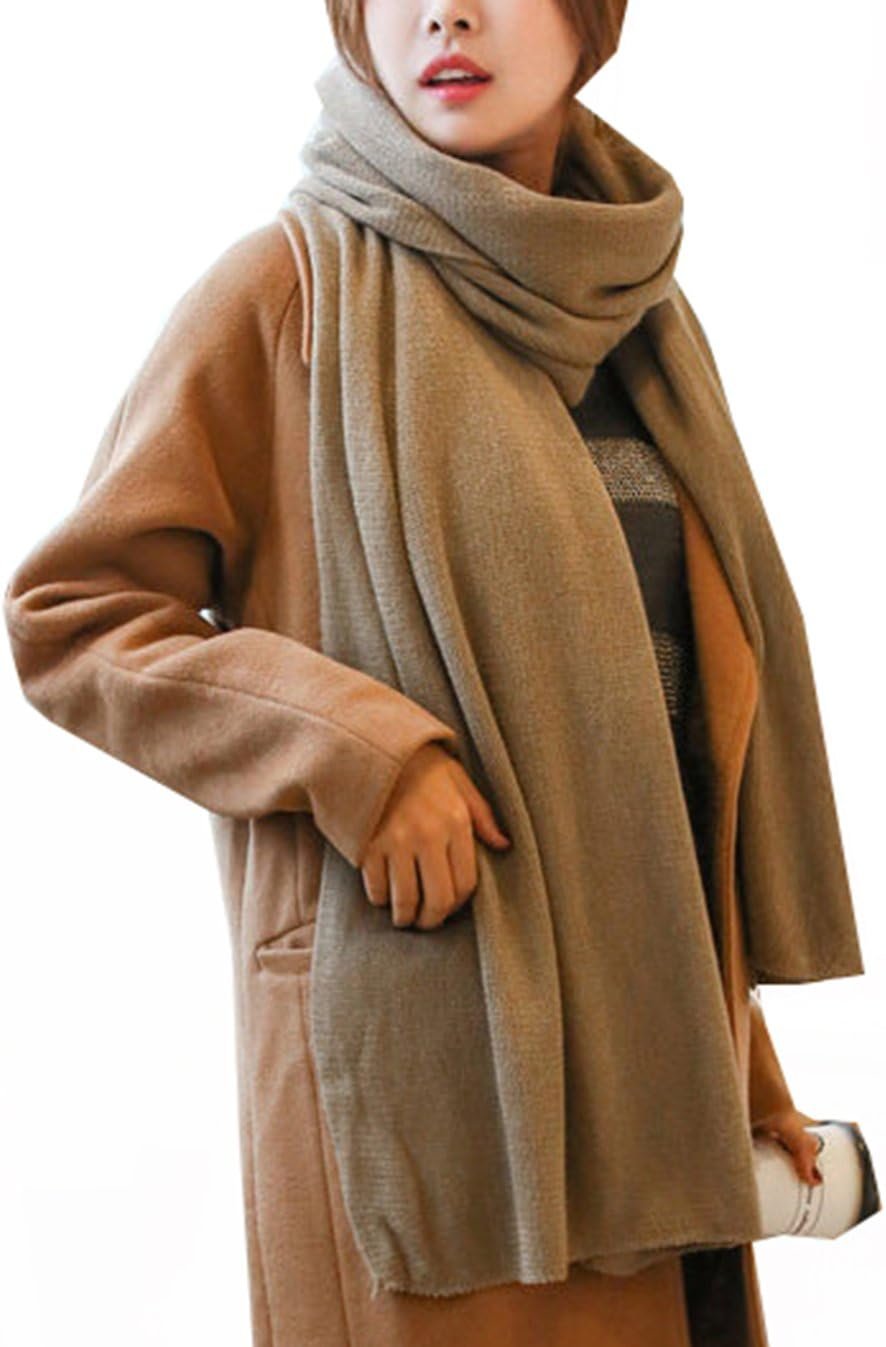Wander Agio Womens Warm Winter Infinity Scarves Set Blanket Scarf Pure Color