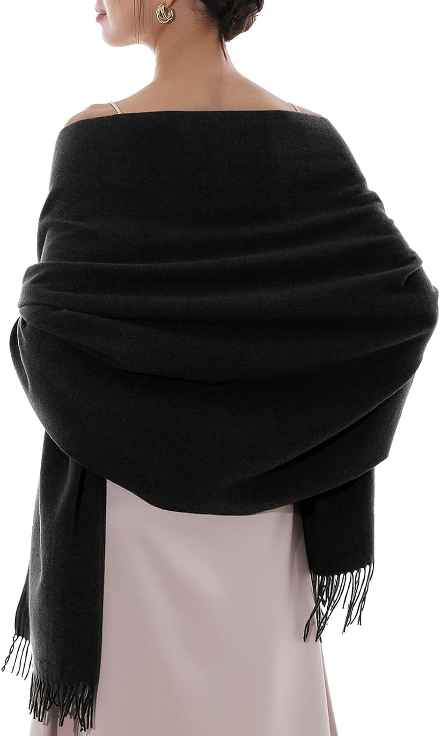 RIIQIICHY Women’s Scarf Pashmina Shawls and Wraps for Evening Dress Bridesmaid Wedding Bridal Winter Warm Long Large Scarves