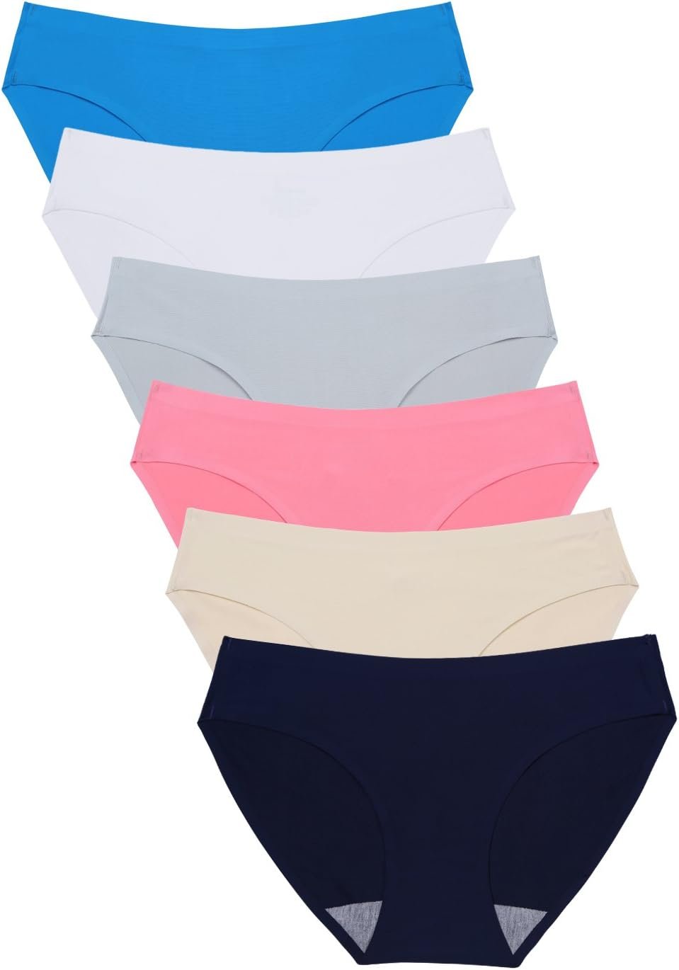 Wealurre Seamless Underwear Invisible Bikini No Show Nylon Spandex Women Panties