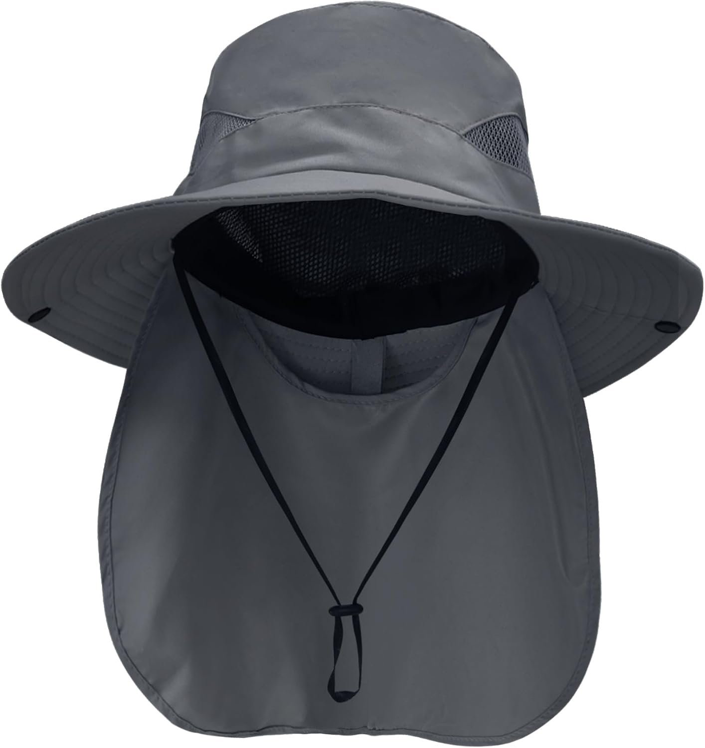 NPQQUAN Sun Hats for Men Women with Neck Flap UPF 50+ UV Protection Wide Brim Bucket Hat Safari Hiking Fishing Hats