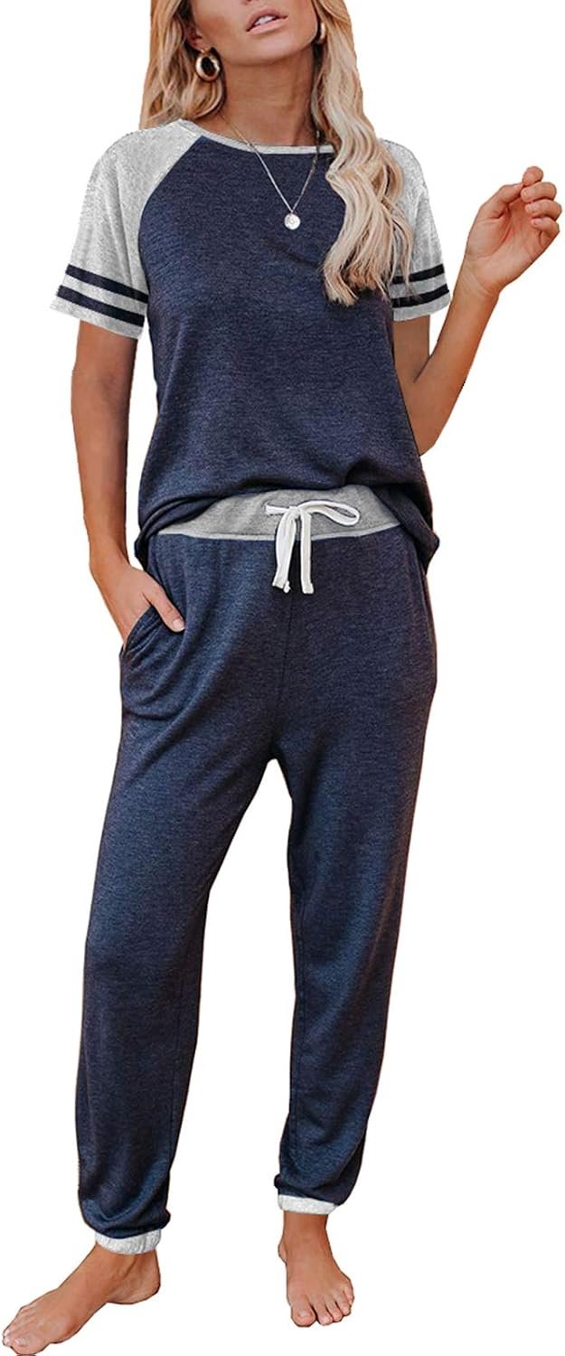 AUTOMET Women’s Pajama Sets 2 Piece – Soft Summer Sleepwear with Pockets, Lounge Sets for Women, Travel Outfits