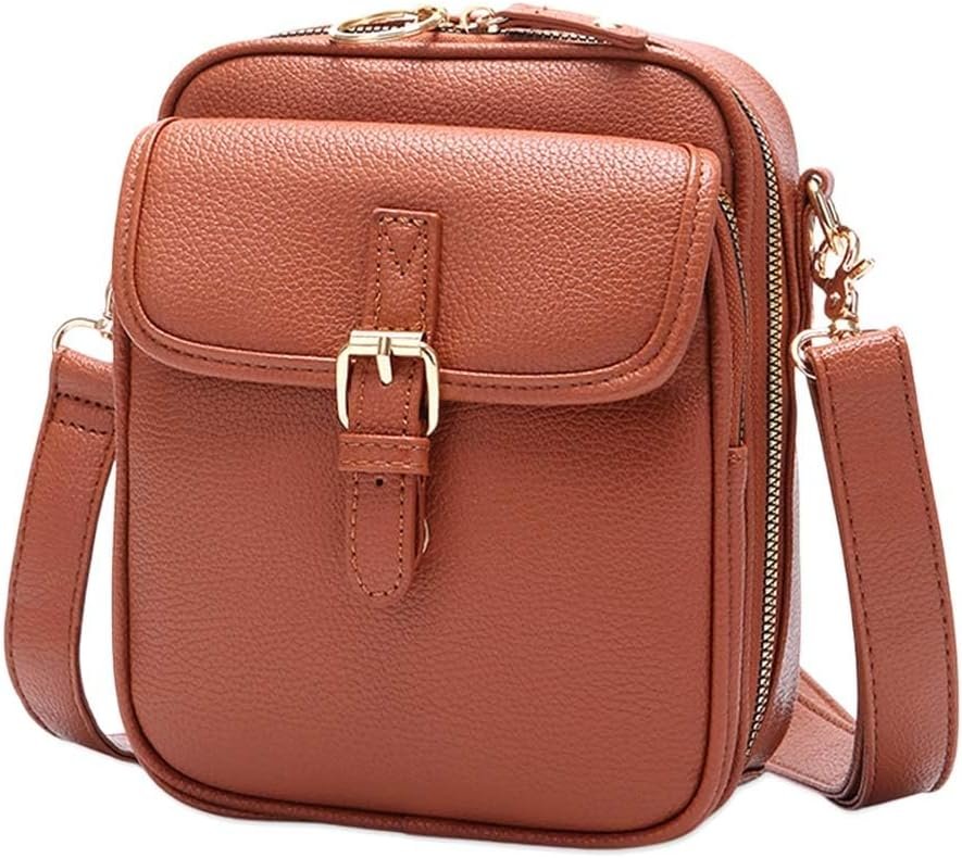 hoehew Crossbody Leather Bag for Women Multi-Slot Multifunctional Large Capacity Bags Adjustable Shoulder Bags Handbag | Anti-Theft