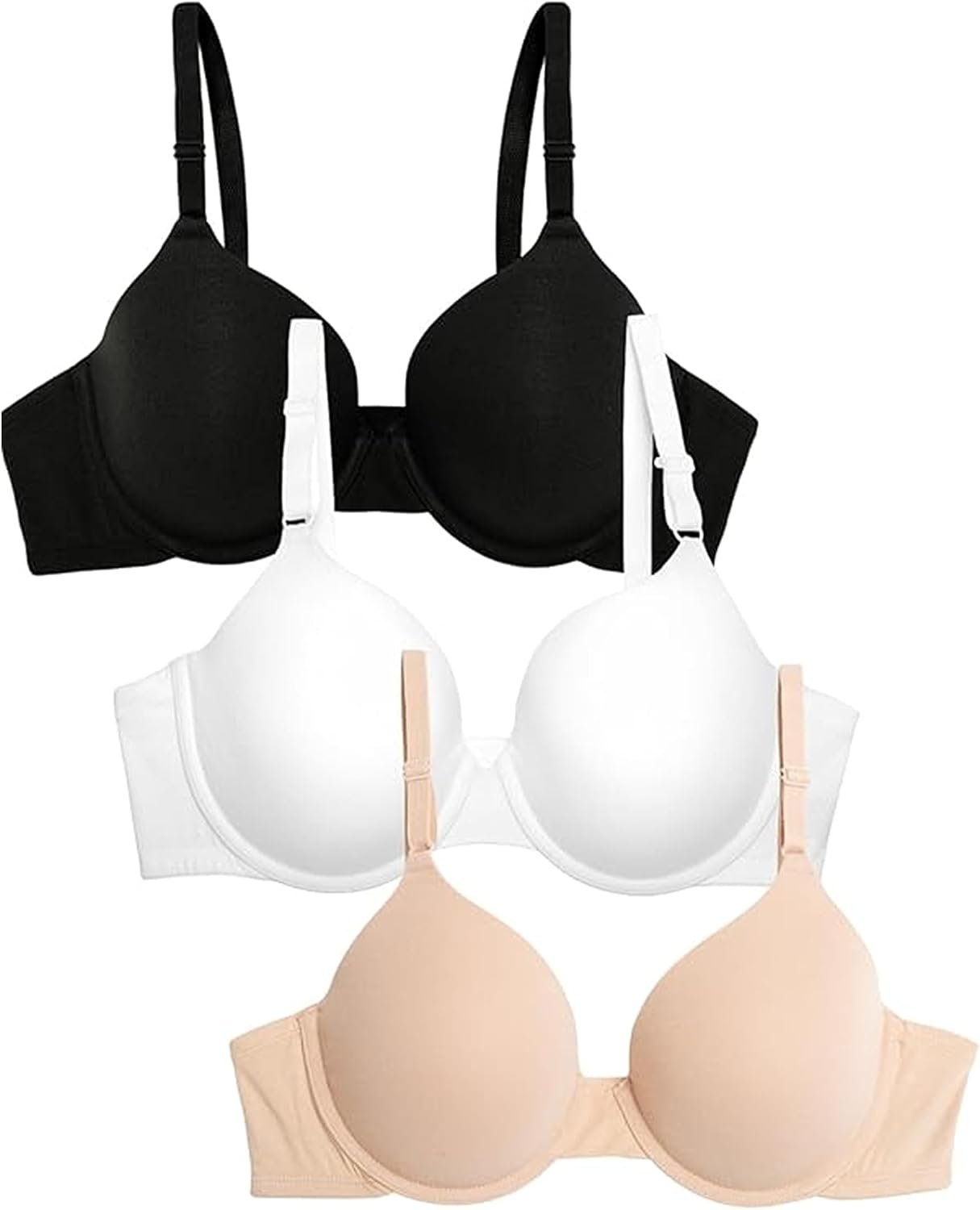 Fruit of the Loom Women’s Smooth Cotton T-Shirt Bra – Ultra-Soft, Flexible, and Invisible Under Tees