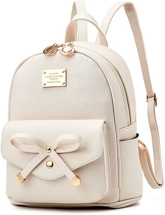 I IHAYNER Girls Bowknot Cute Leather Backpack Mini Backpack Purse for Women