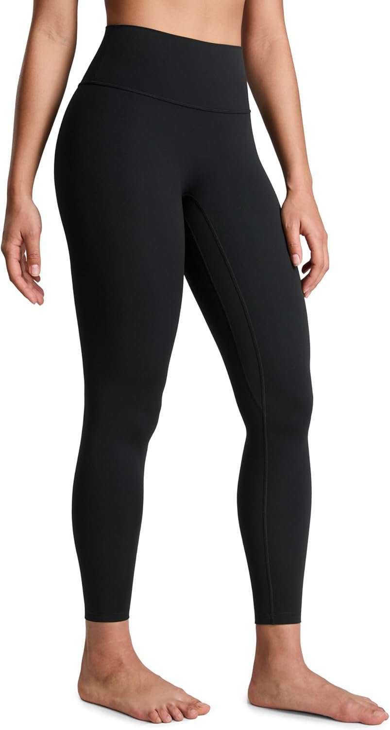 CRZ YOGA SculptAir No Front Seam Yoga Leggings 25″ – High Waisted Womens Pants Workout Pilates Athletic V Back Buttery Soft