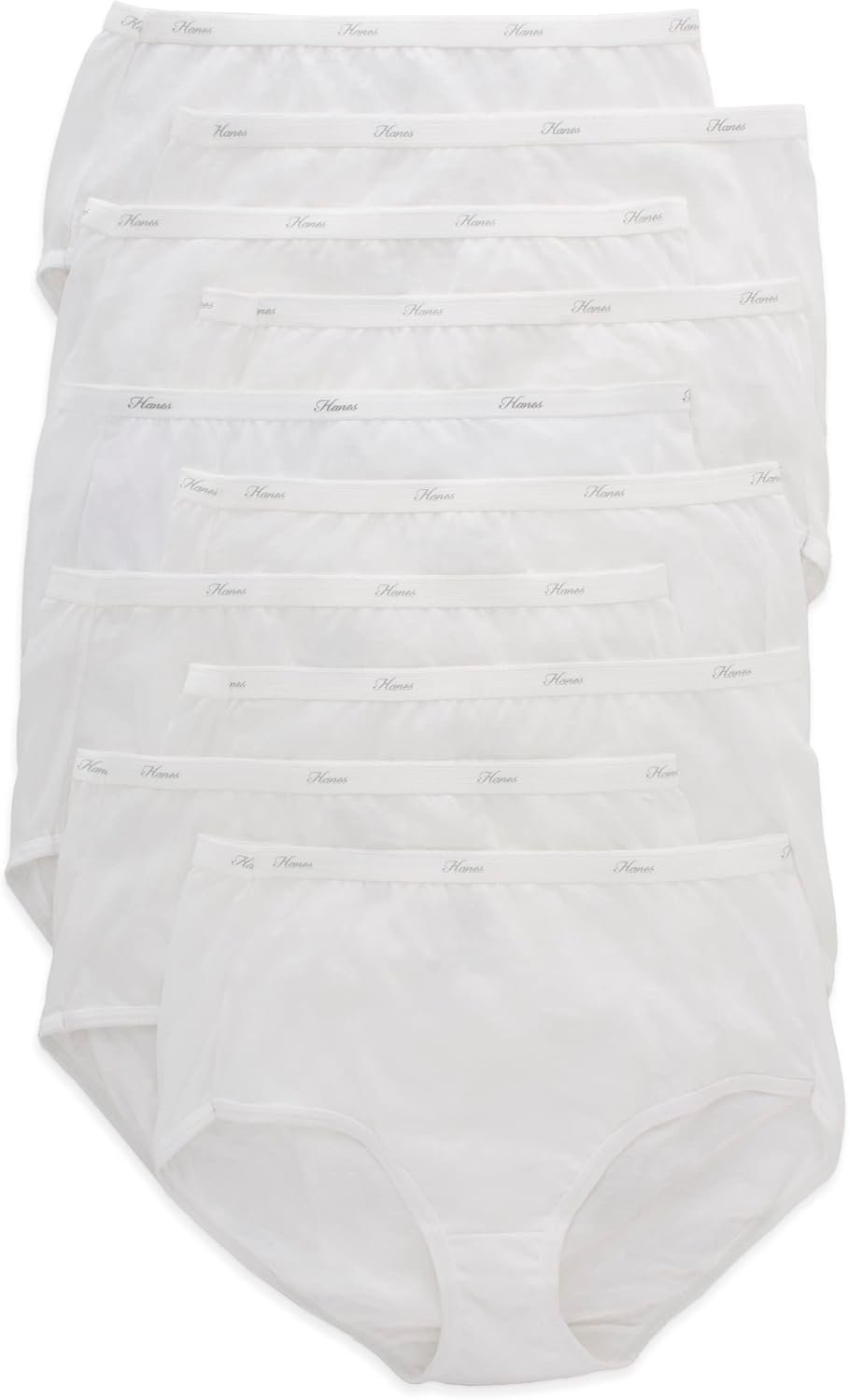 Hanes Women’s Underwear Pack, 10-Pack, Full-Coverage Cotton Blend Panties, Moisture-Wicking Underwear for Women
