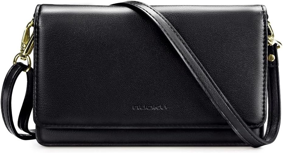 nuoku Crossbody Bag for Women Cellphone Little Purse with Credit Card Slots Lightweight Leather Wristlet Wallet | Cellphone