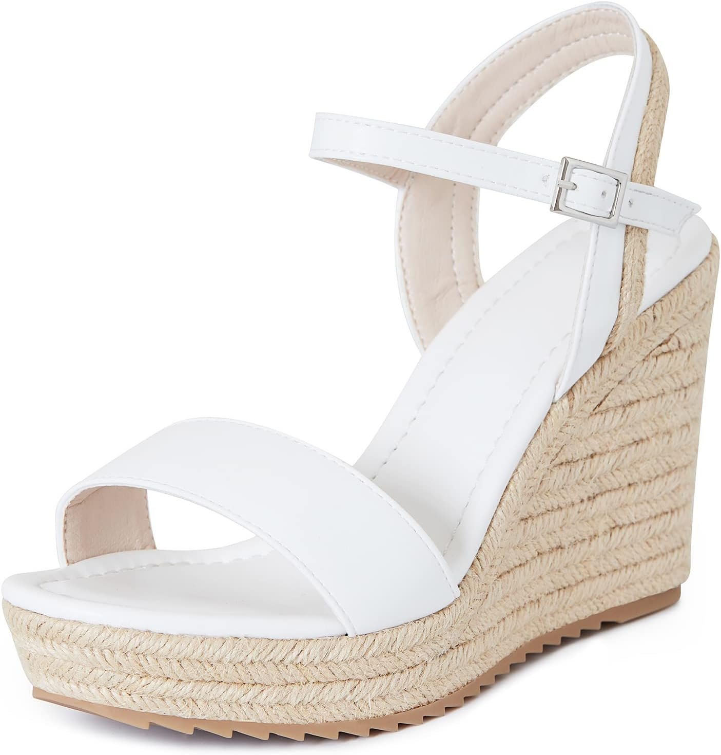 mikarka Women’s Espadrille Wedge Sandals: Ankle Strap Platform Open Toe Wedges – Stylish High Heel Dressy Summer Wedges for Women, Inspired by Espadrilles