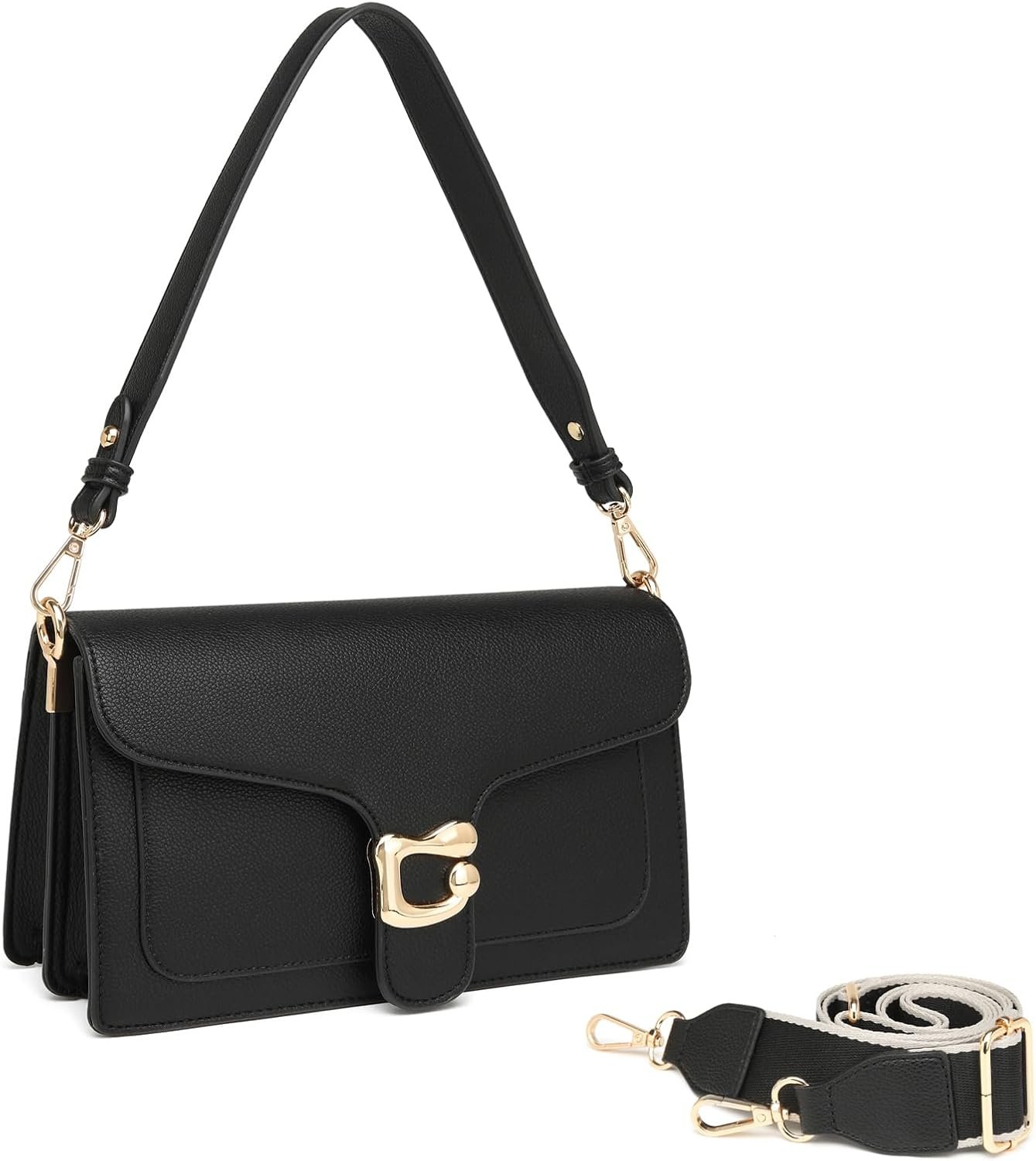 Travistar Crossbody Bags for Women Trendy – Small Cross Body Purse Shoulder Bag Leather Handbags Evening Clutch with 2 Straps | 2 detachable straps