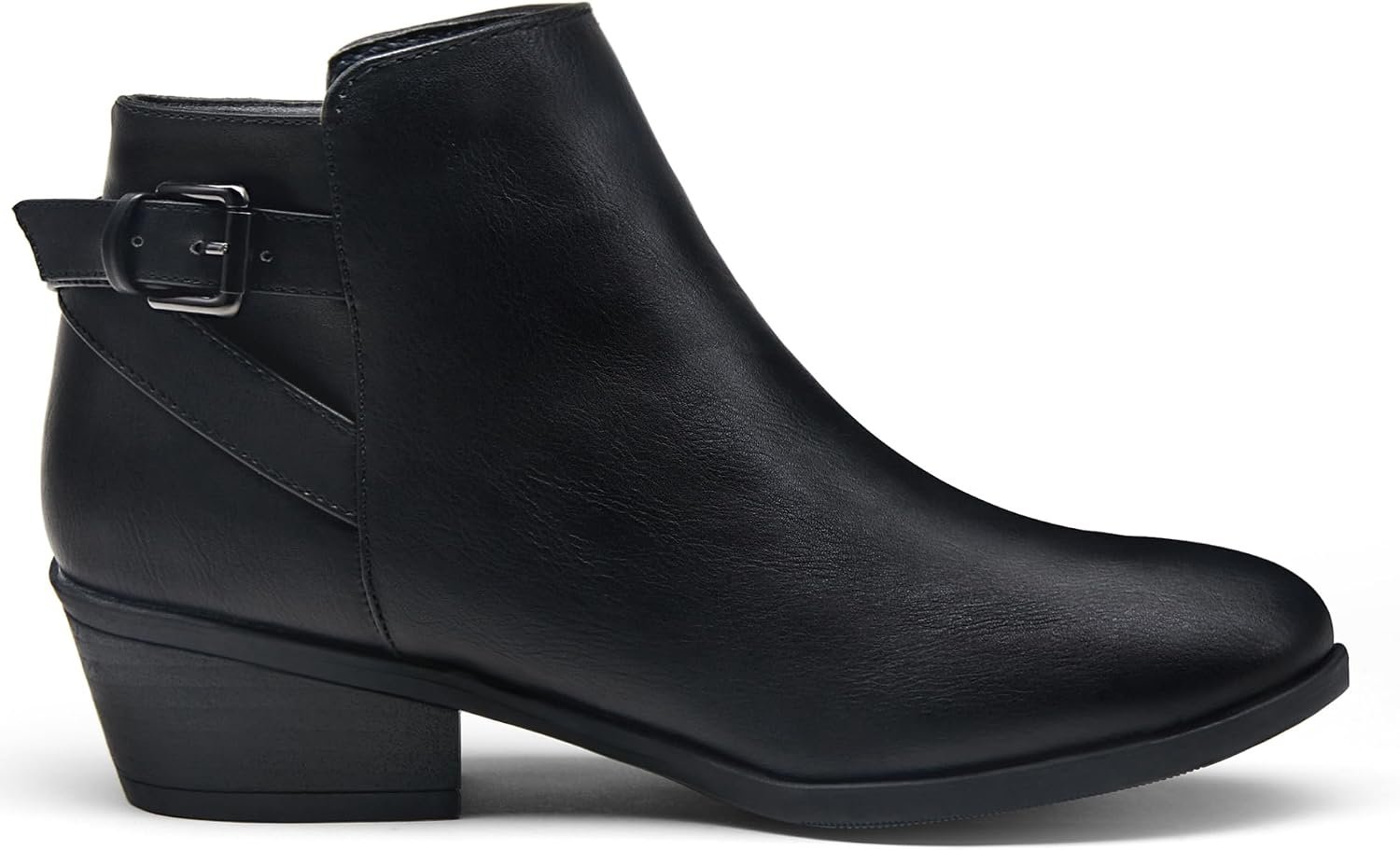 Vepose Women’s Short Ankle Boots Low Heel, Western Cutout Perforated Booties