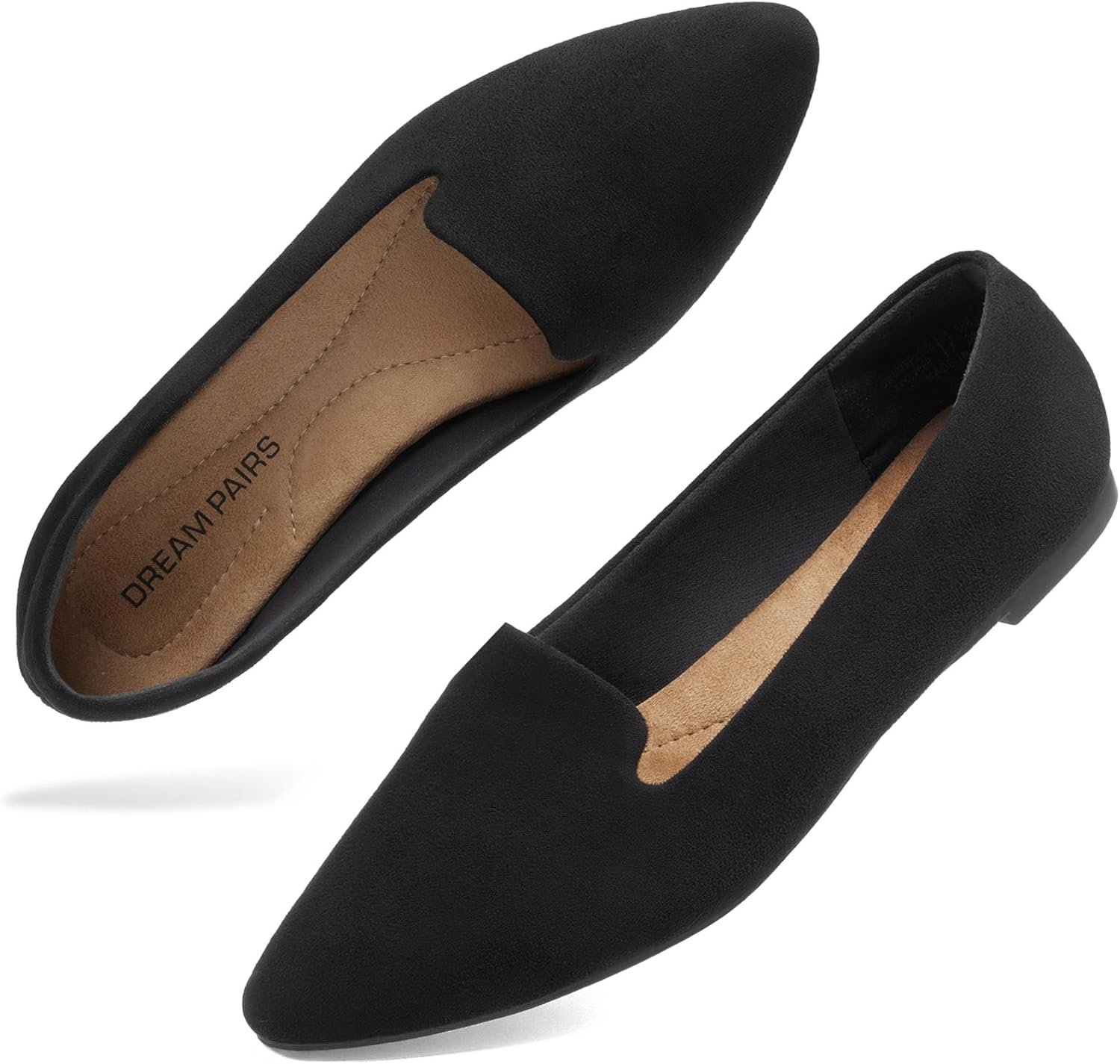 DREAM PAIRS Women’s Pointed Toe Slip-On Dressy Flat Shoes Comfortable Business Casual Dress Shoes for Office Work