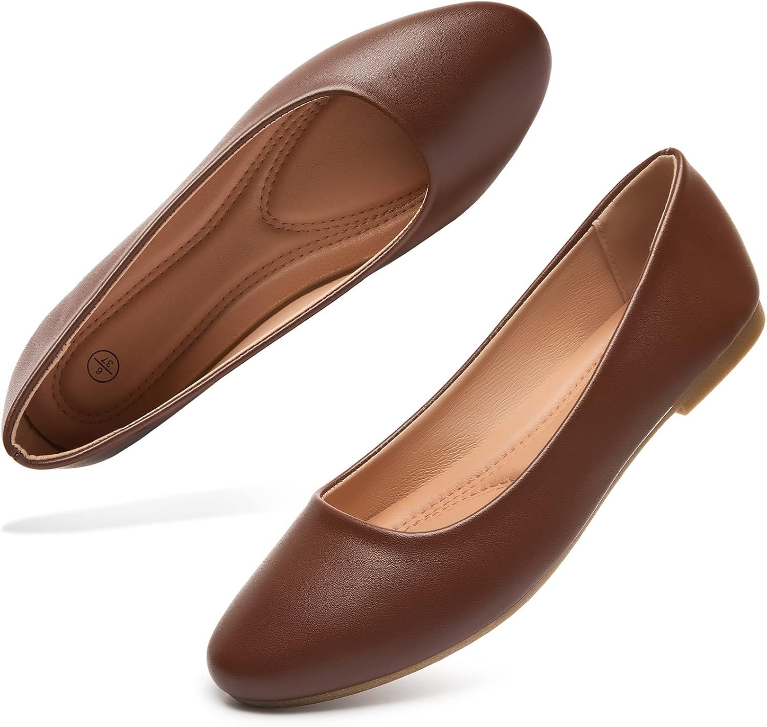 Hash Bubbie Women’s Flats Shoes Ballet Flats Dress Shoes Comfortable PU Leather Slip on Shoes for Women