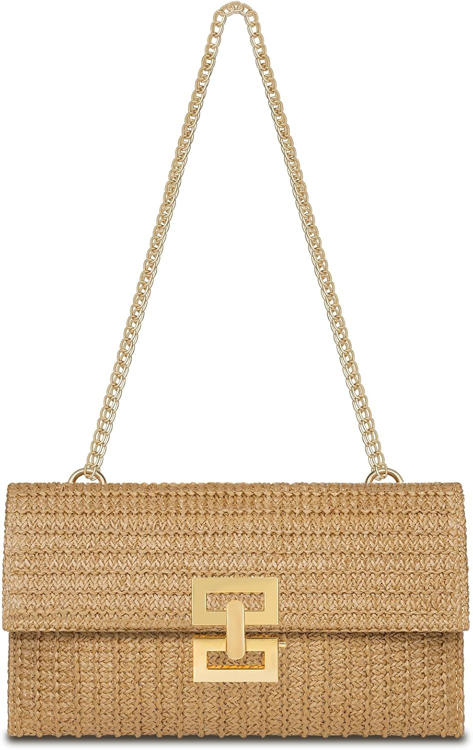 Straw Clutch Purse for Women Designer Evening Handbag Summer Beach Shoulder Crossbody Bag | Straw