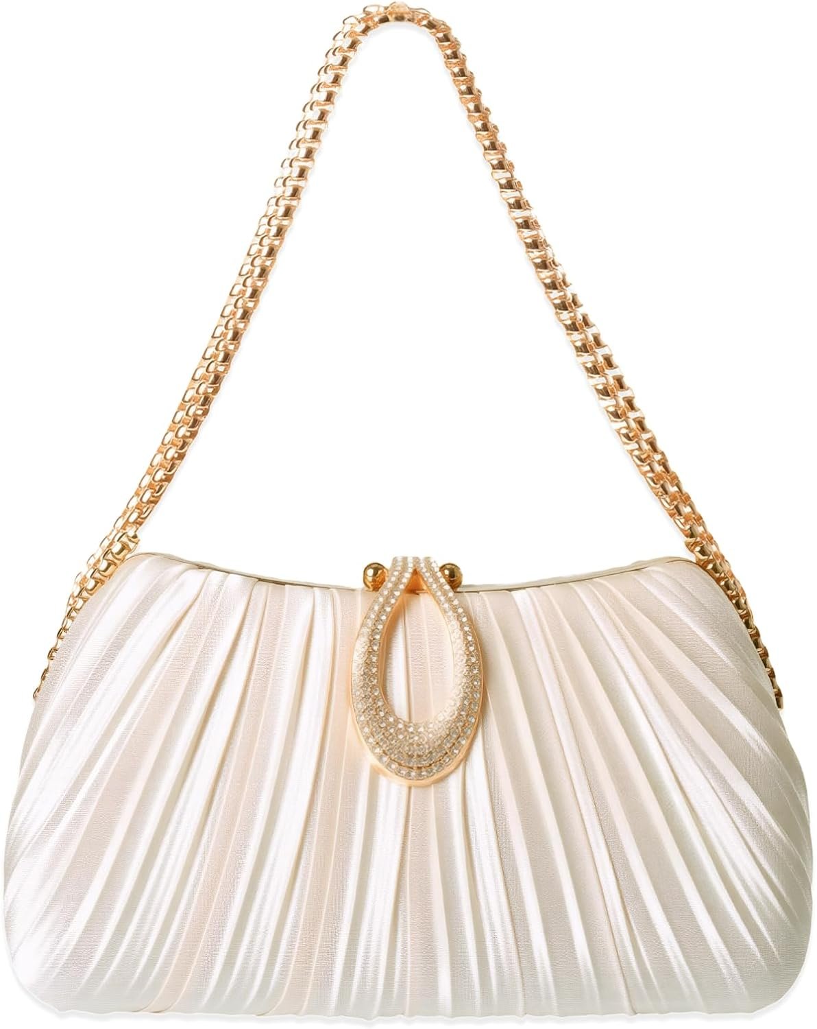 Gold Clutch Purses for Women – Elegant Sparkling evening bags for Wedding Galas, Prom Nights, Cocktail Parties& Formal Events