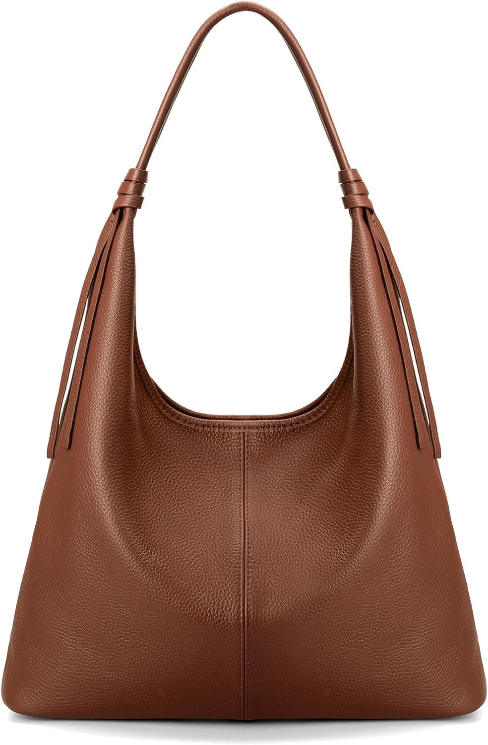 befen Genuine Leather Slouchy Hobo Purses for Women, Top Grain Real Leather Tote Handbags Shoulder Satchel with Tassel Ribbon