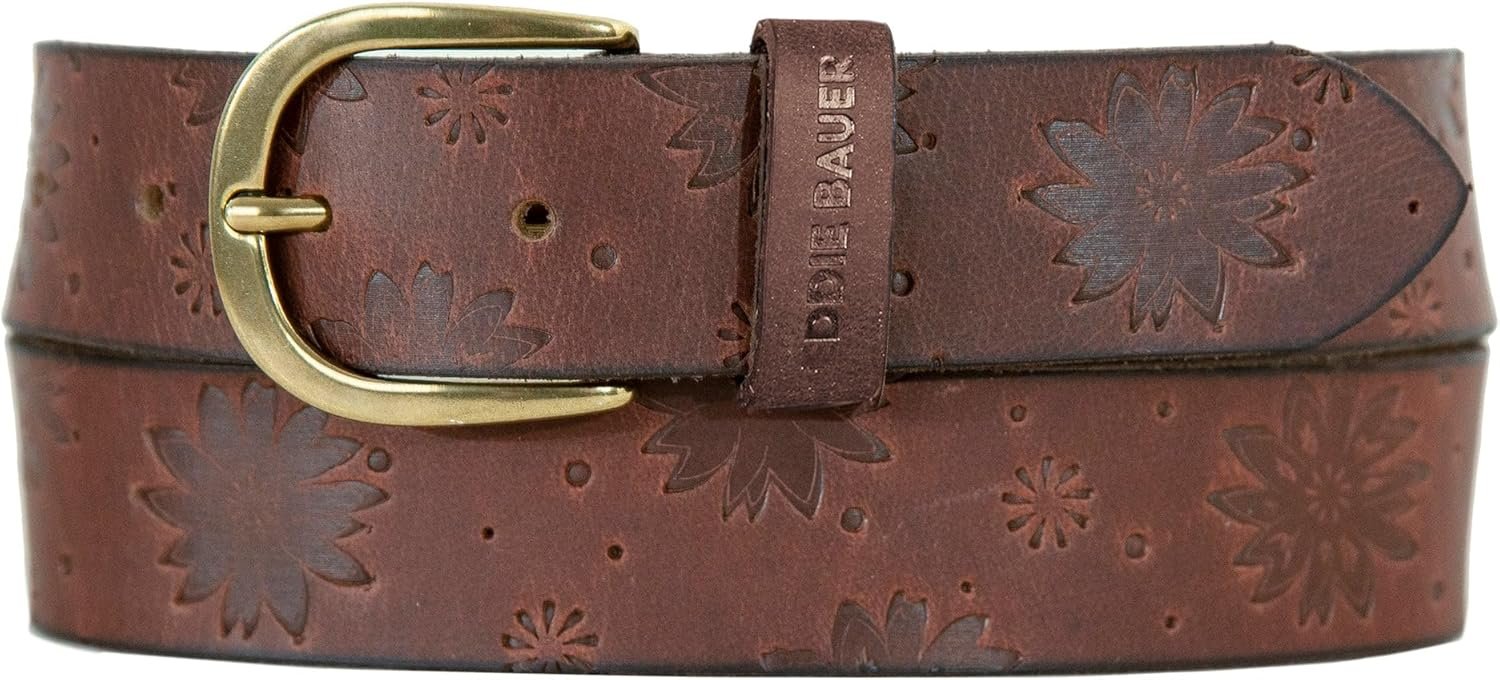 Eddie Bauer Women’s Casual Leather Belts with Durable Metal Buckle