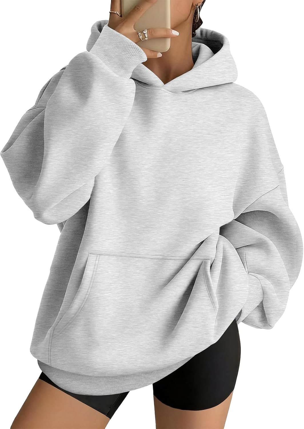 AUTOMET Womens Oversized Hoodies Fleece Trendy Sweatshirts 2026 Pullover