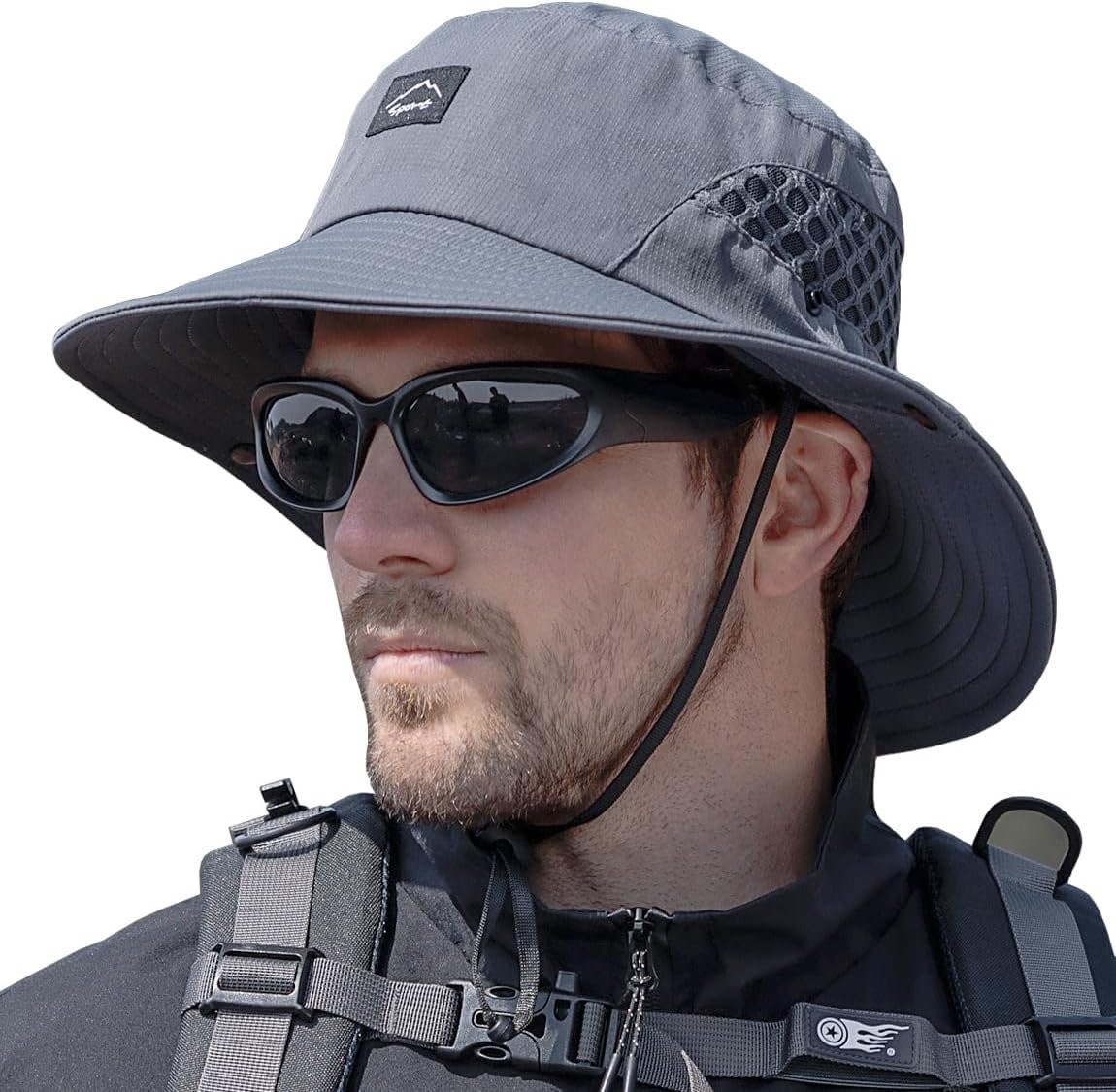 Sireck Fishing Hat, UPF50+ Wide Brim Sun Hat for Men Women, UV Protection Hiking Beach Bucket Hats Summer Safari Hat