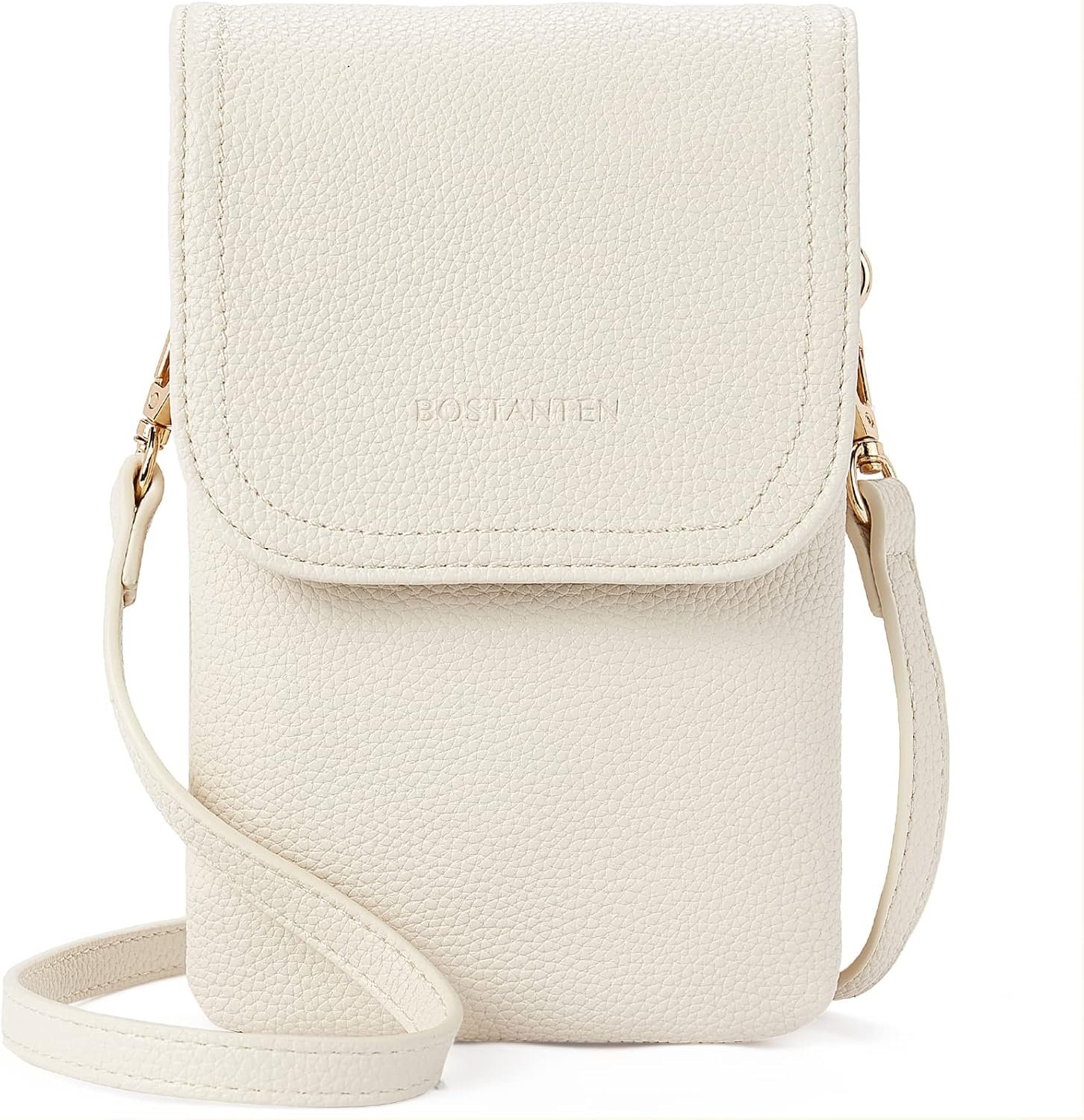 BOSTANTEN Vegan Leather Crossbody Bags for Women Designer Cell Phone Bag Wallet Purses Adjustable Strap