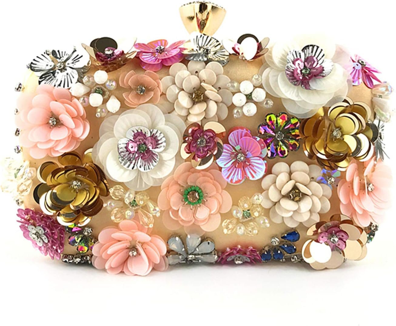 Women Clutches Flower Evening Handbag Chain Strap Shoulder Bag