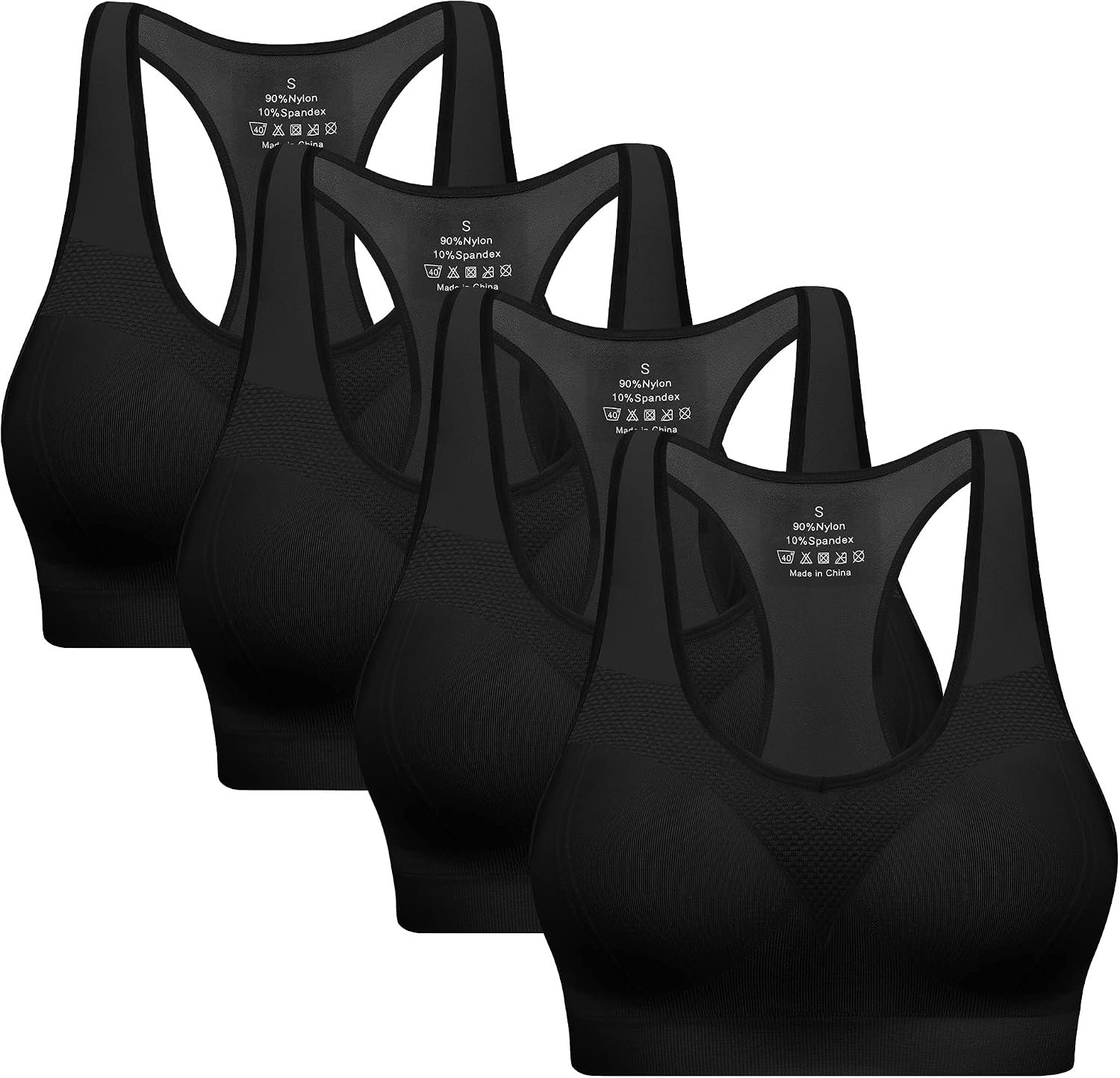 Racerback Sports Bras for Women with Pads – High Impact Athletic Tank Tops for Yoga and Workout Brassieres Bra