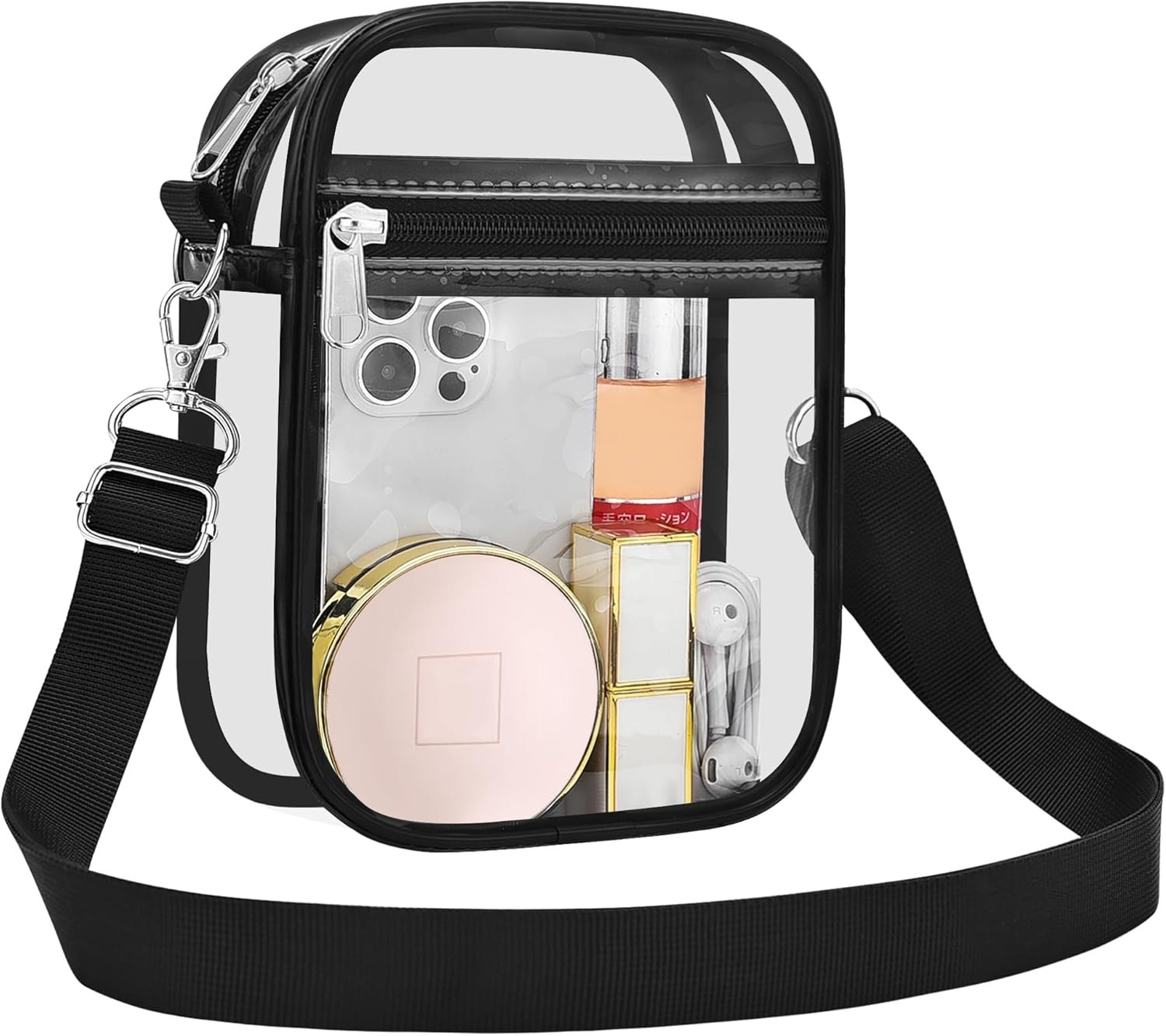 USPECLARE Clear Purse Stadium Transparent Messenger Bag Stadium Approved for Men and Women Clear CrossBody Bag