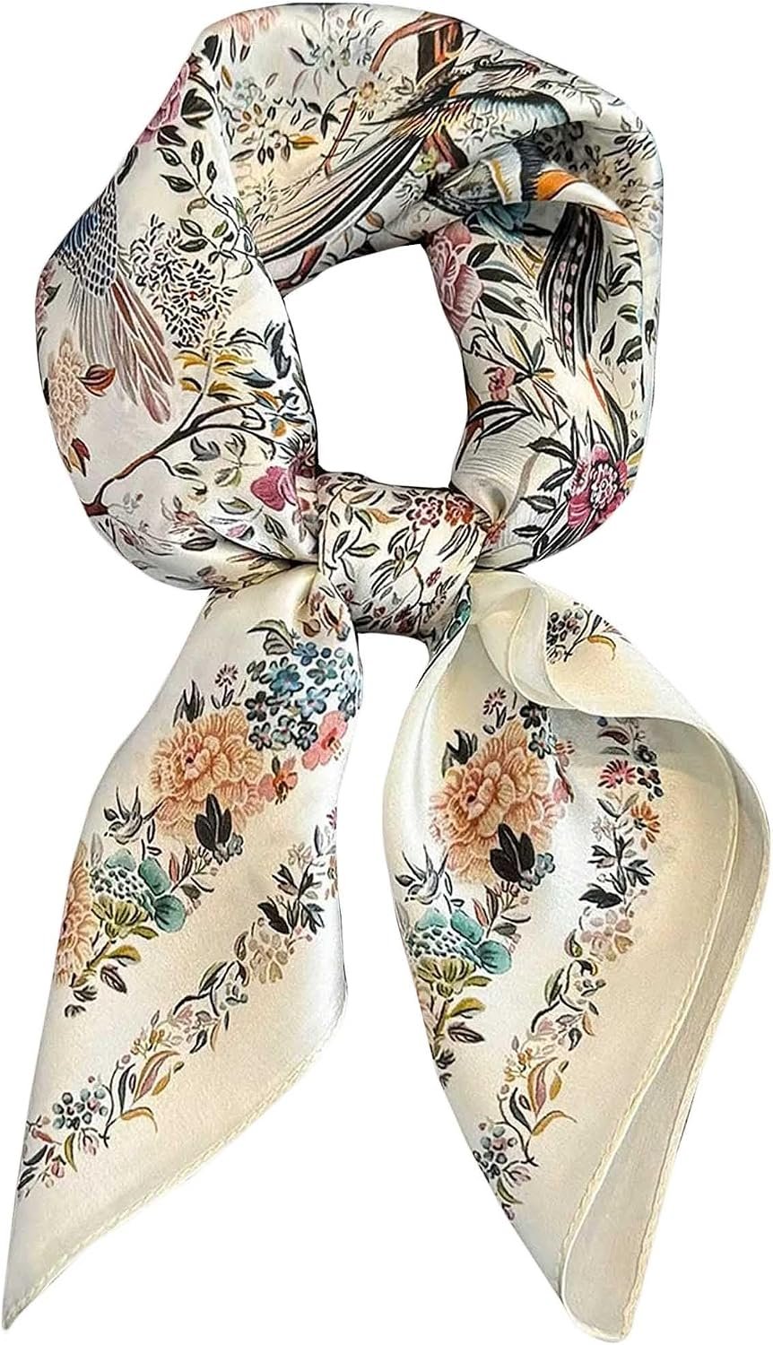 Silky Scarf for Women Lightweight Satin Bandanas Neck Hair Wrap For Sleeping Head Scarves 27.5″