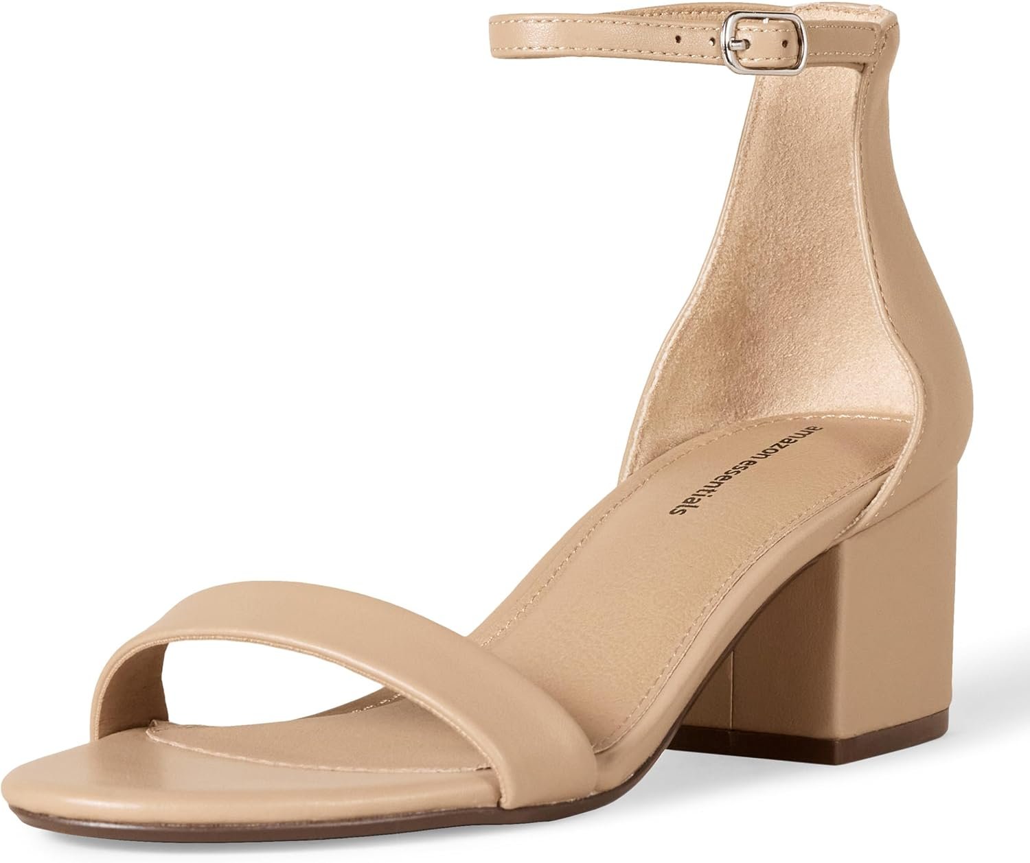 Amazon Essentials Women’s Two Strap Ankle Strap Block Heel Sandal