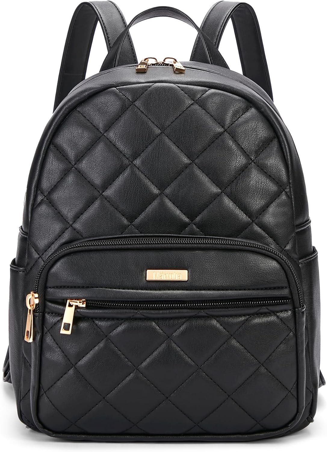 Marvolia Mini Backpack for Women – Vegan Leather Small Backpack Fashion Backpack Purse for Travel Work Shopping – Black