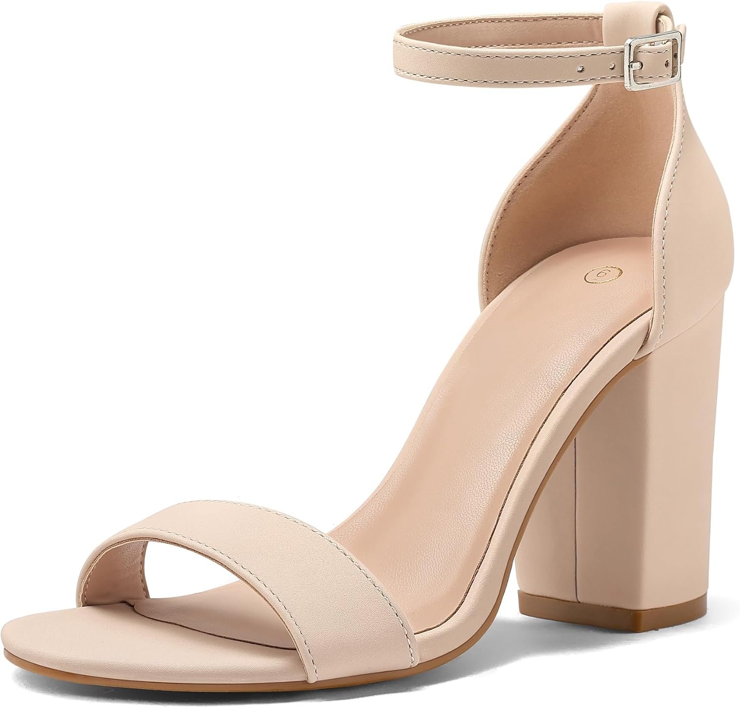 COASIS Women’s Chunky Block Heels Open Toe Ankle Strap 3.5 Inch Heeled Sandals