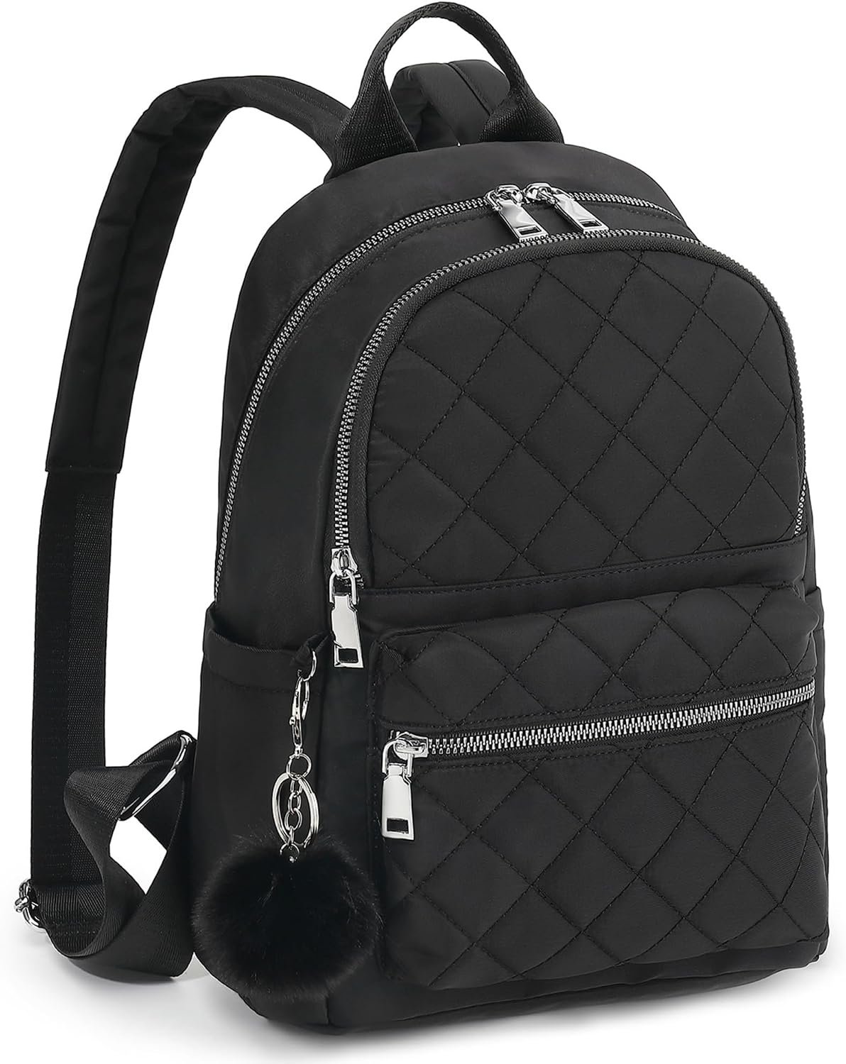 TANTOMI Mini Backpack Purse for Women Lightweight Small Backpack Purse Travel bookbag with Pom