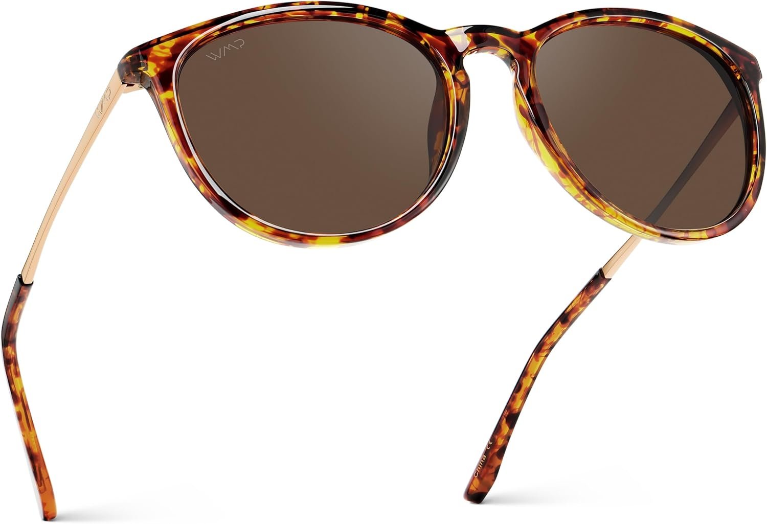 WearMe Pro Round Polarized Sunglasses for Women – UV400 Protection, Lightweight Frame, Vintage Retro Style