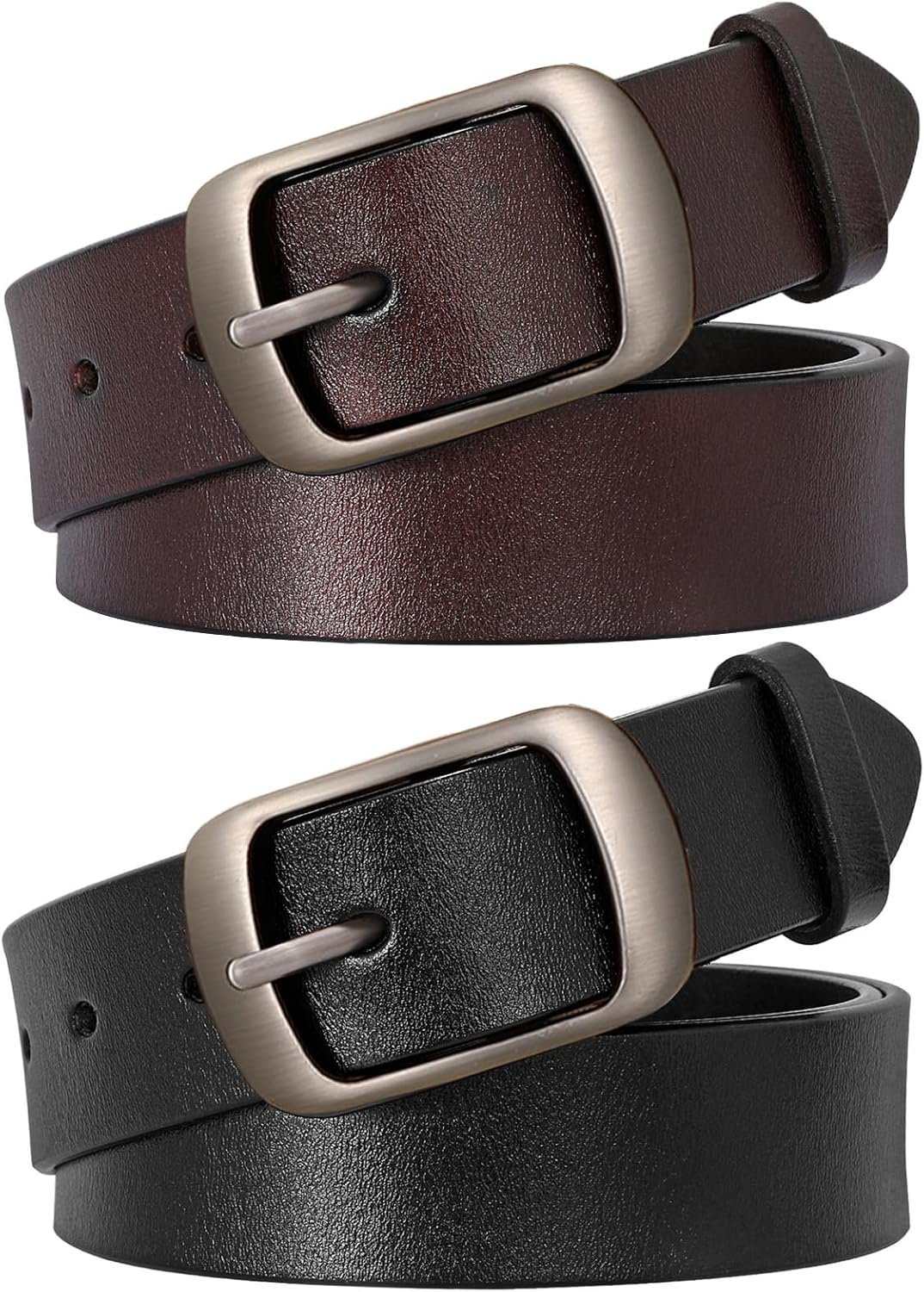 SUOSDEY Women Belts For Jeans Dresses Pants Ladies Leather Waist Belt with Elegant Buckle, Width 1.3″