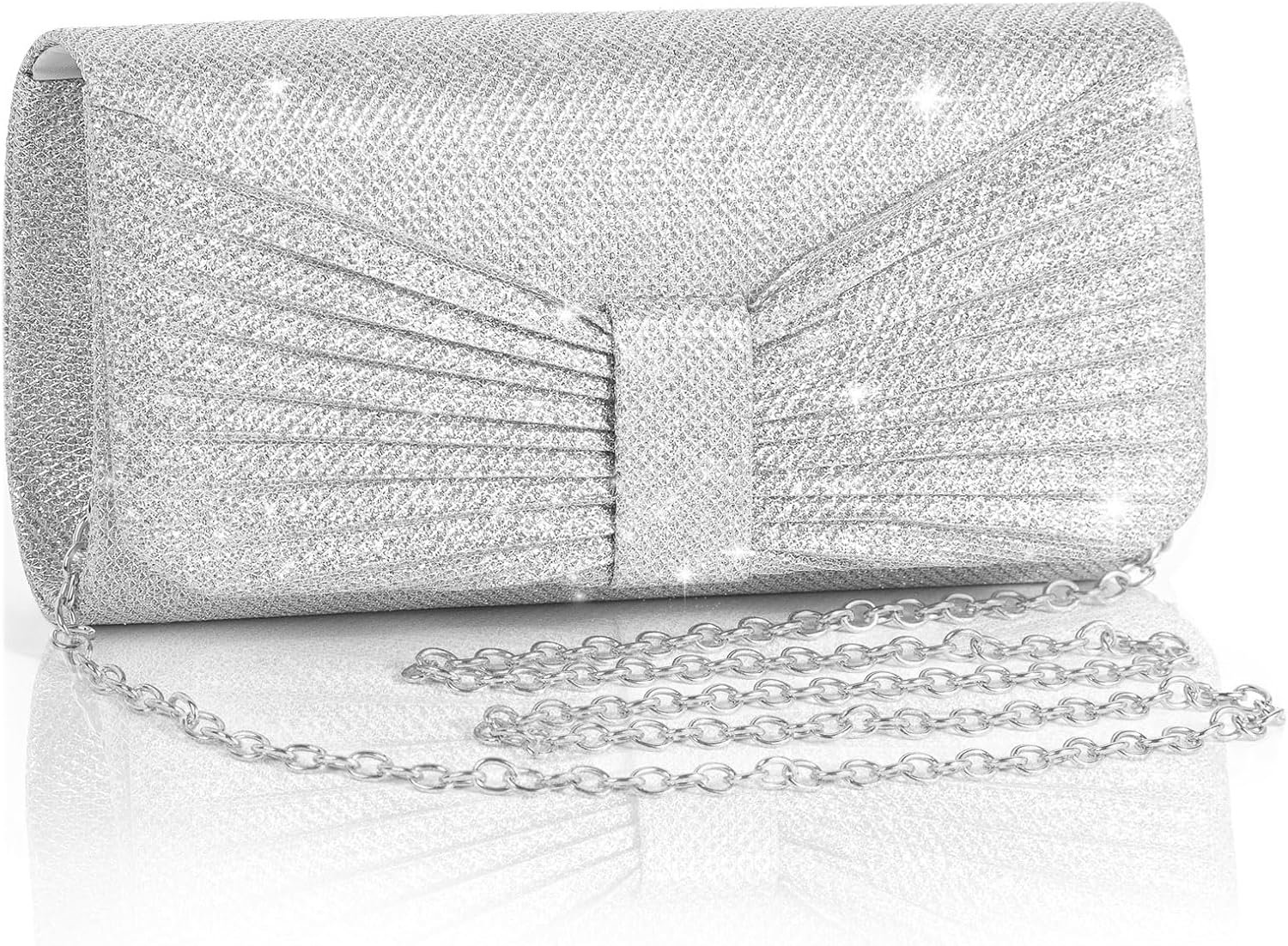Evening Bag Clutch Purses for Women Wedding Bag Sparkling Party Handbag with Detachable Chain