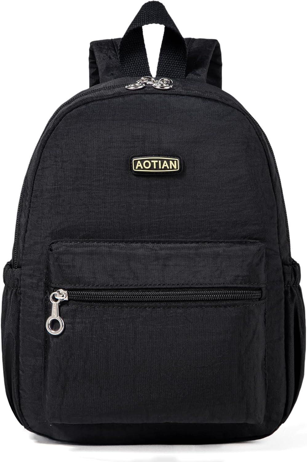 AOTIAN Mini Lightweight 11.8 Inch Backpack Durable Travel Hiking Women and Girls Small Daypack, 7 Liters Black