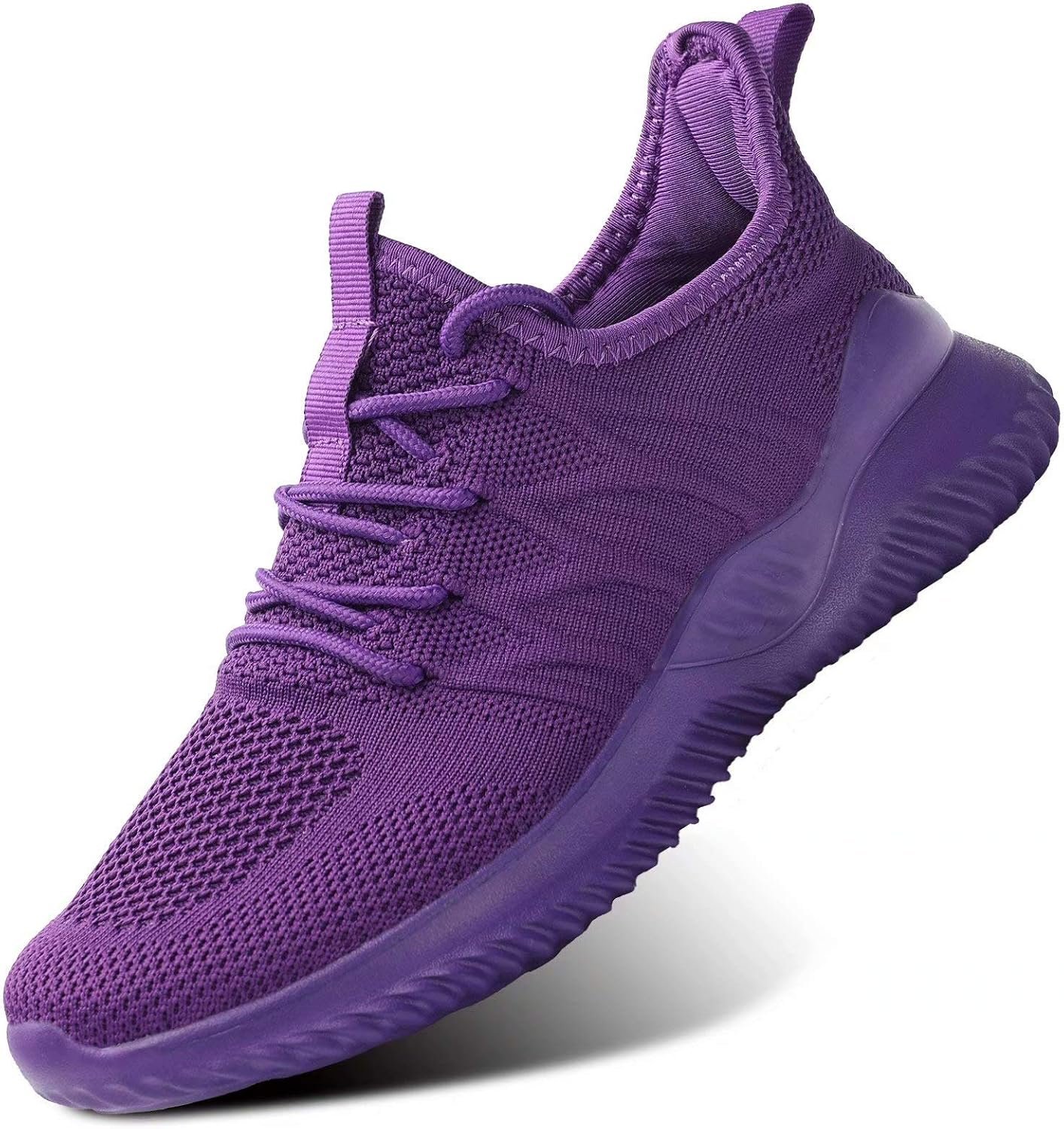 Womens Ladies Walking Running Shoes Slip On Lightweight Casual Tennis Sneakers Girls Kids Zapatos de Mujer Purple