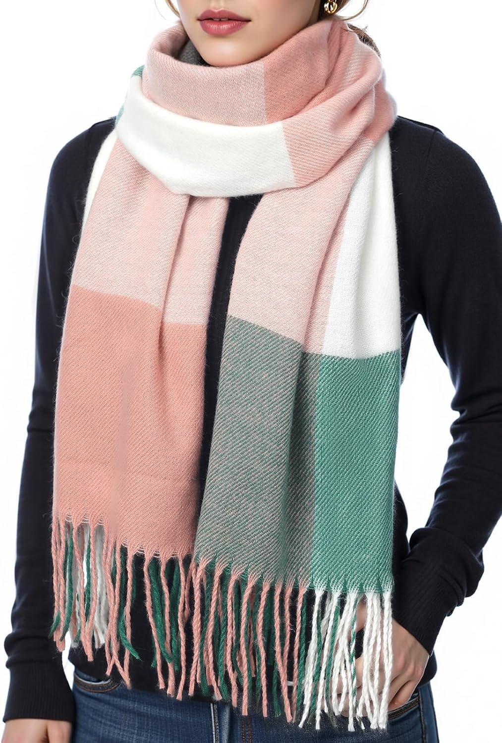 fauson Winter Scarf for Women, Winter Warm Women’s Scarves, Soft Blanket Scarf Classic Valentines Day Gifts for Her