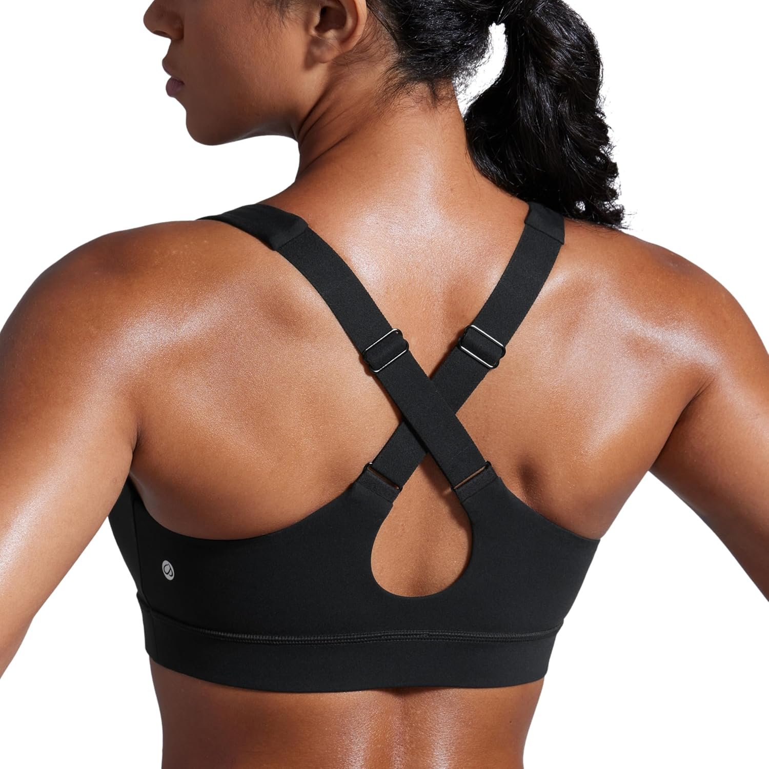 CRZ YOGA Butterbreeze Criss Cross Back Sports Bras for Women – V Neck Adjustable Straps Padded Workout Training Crop Top