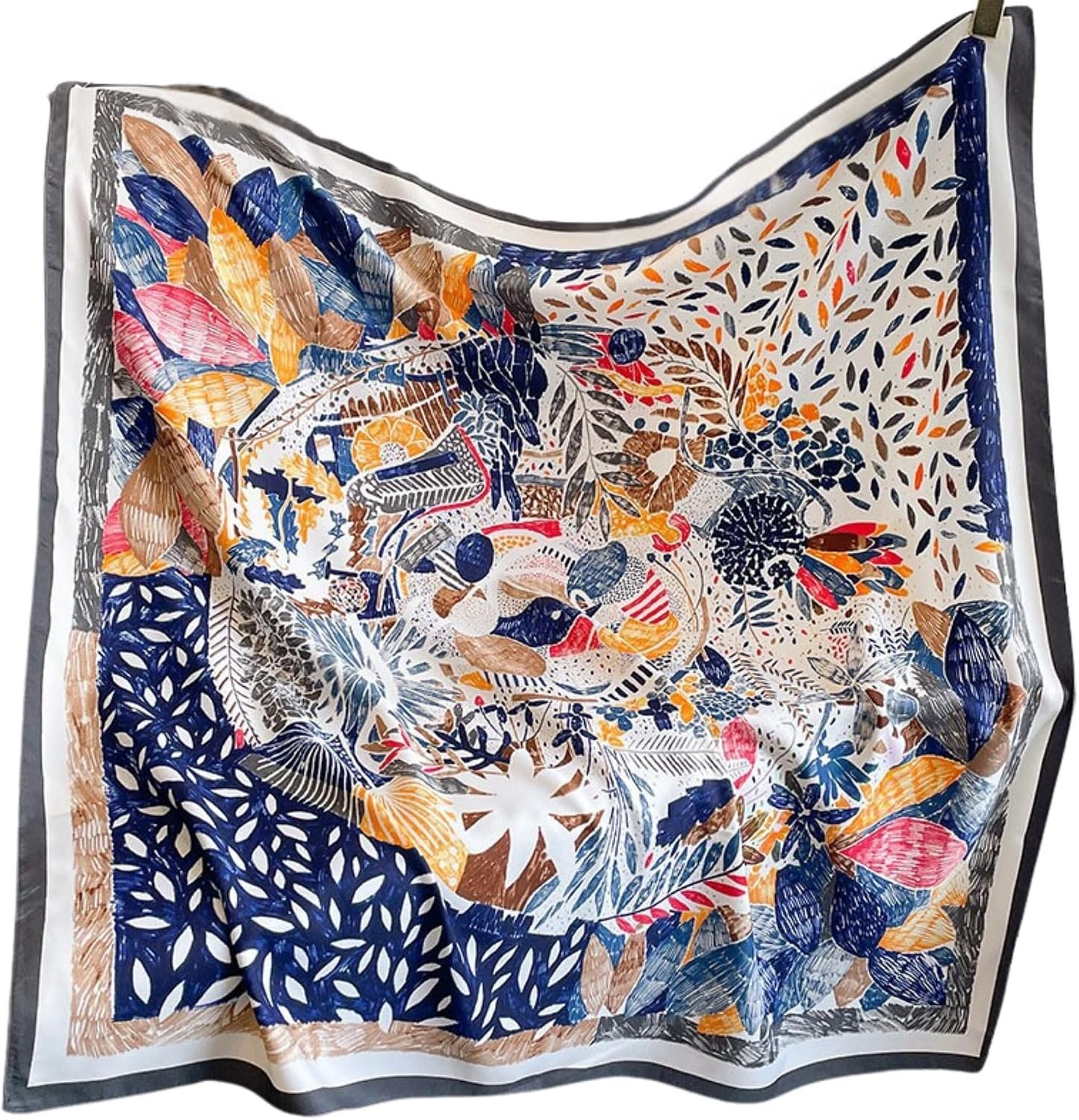 iiimmu Head Scarf Satin Scarf for Women 35 Inch Large Square Hair Scarves Neck Silk Scarves
