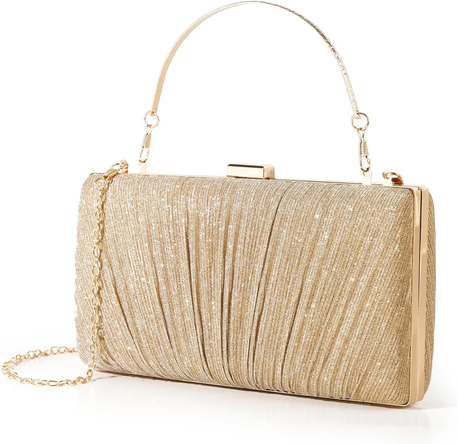 Kseymeir Clutch Purses for Women Pleated Evening Handbag with Chain Prom, Cocktail, and Wedding | Pleated