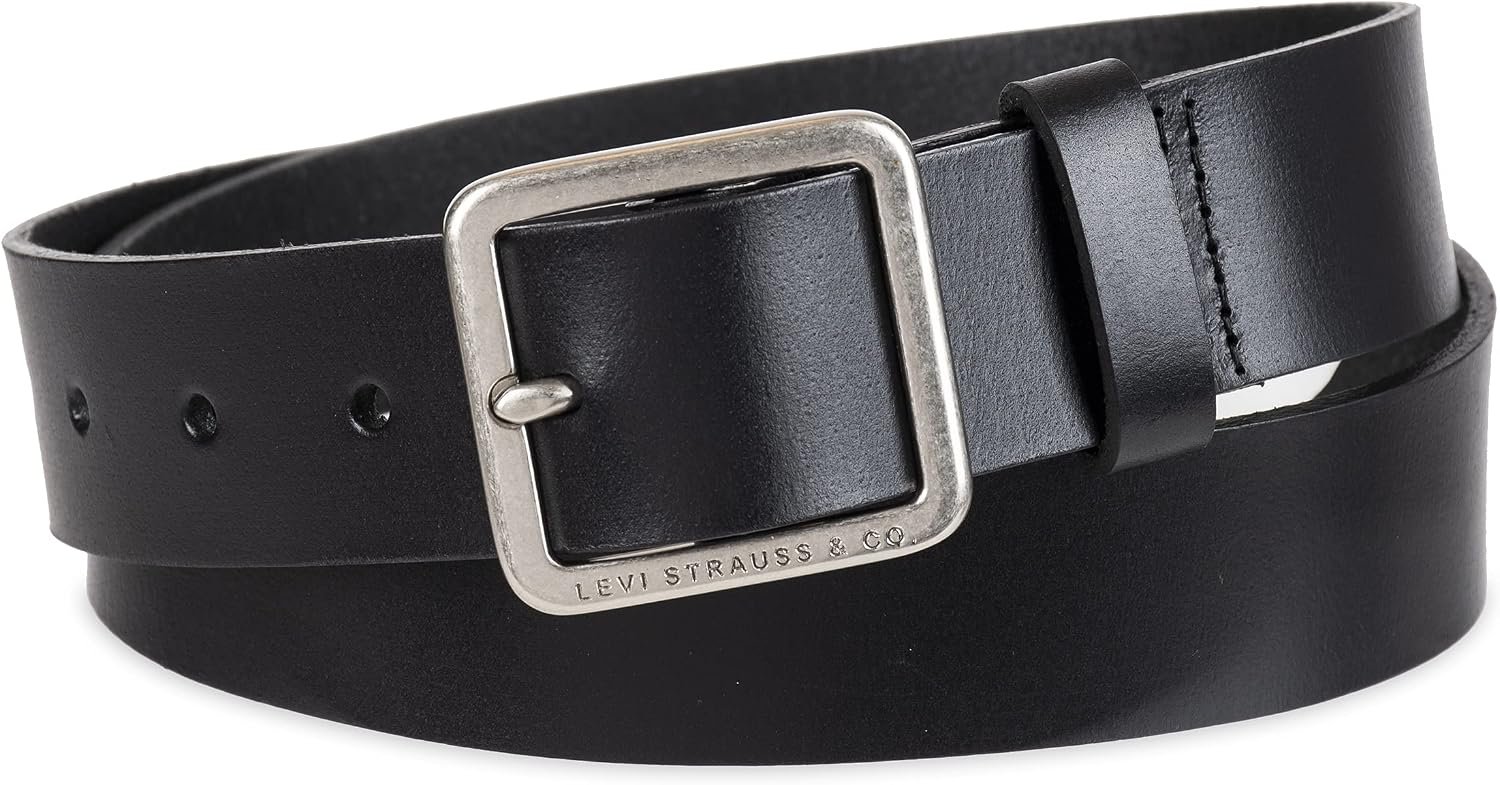 Levi’s Women’s Casual Leather Belt With Square Buckle – Stylish Jeans & Dress Belt (Regular & Plus Sizes)