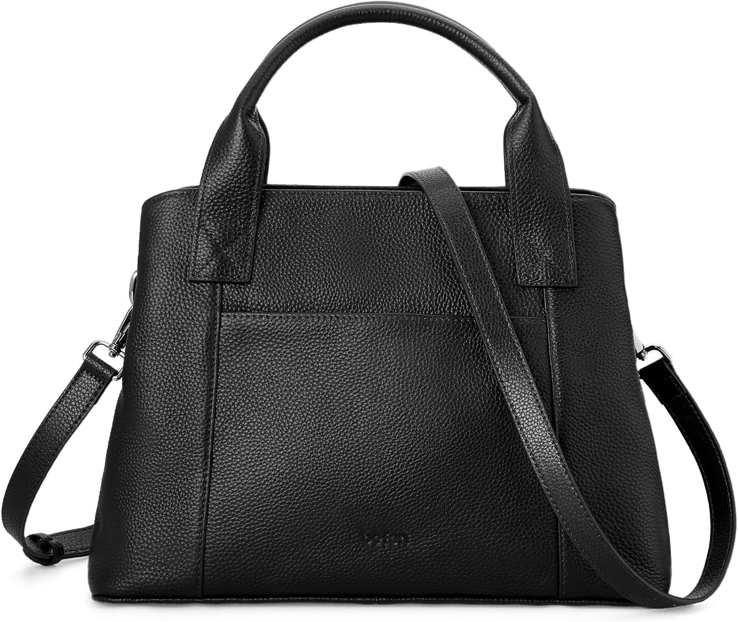 befen Genuine Leather Handbag for Women Small Soft Satchel Tote Bags Crossbody Shoulder Purses with Zipper