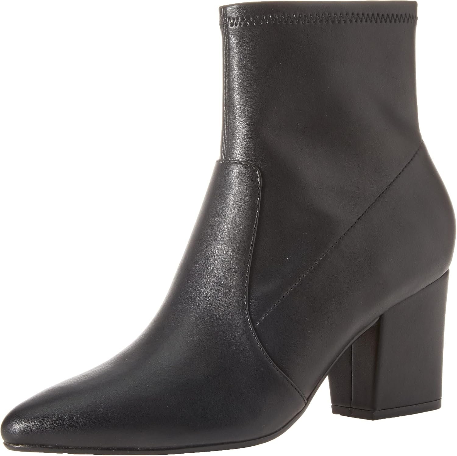 Amazon Essentials Women’s Fitted Stretch Ankle Boots with Block Heel
