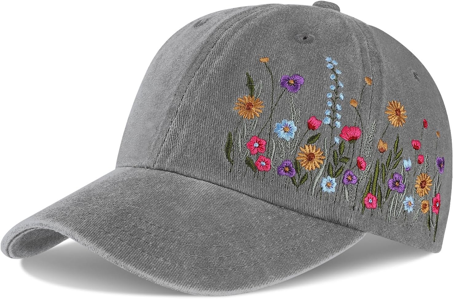 Biggun Trendy Embroidered Baseball Cap for Girls Women Men – Adjustable Soft Breathable Hats for Casual Wear