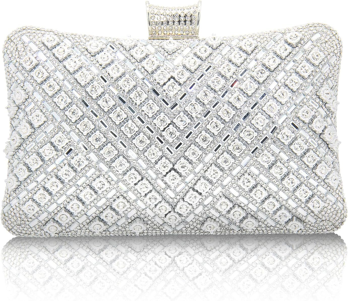 Rhinestone Clutch Purses for Women Evening Bag Sparkly Shoulder Bags Crystal Bridal Handbag for Party Prom Wedding