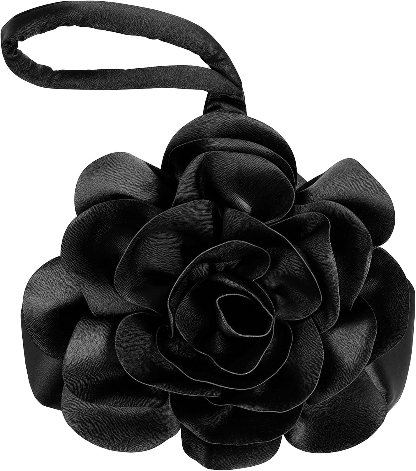 BABEYOND Clutch Purses for Women – Evening Bags Flower Satin Handbag Classy Wristlet Purse for Party Daily Wedding